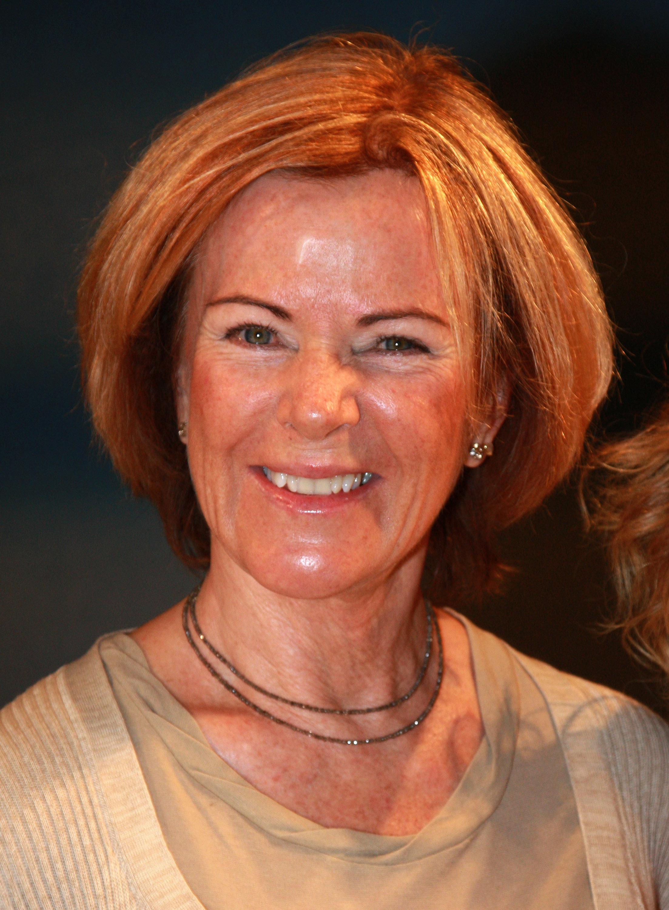 Anni-Frid Lyngstad of the pop group ABBA poses backstage at the ABBA Musical Mamma Mia! on Broadway at the Winter Garden Theater in New York City on April 24, 2008. | Source: Getty Images