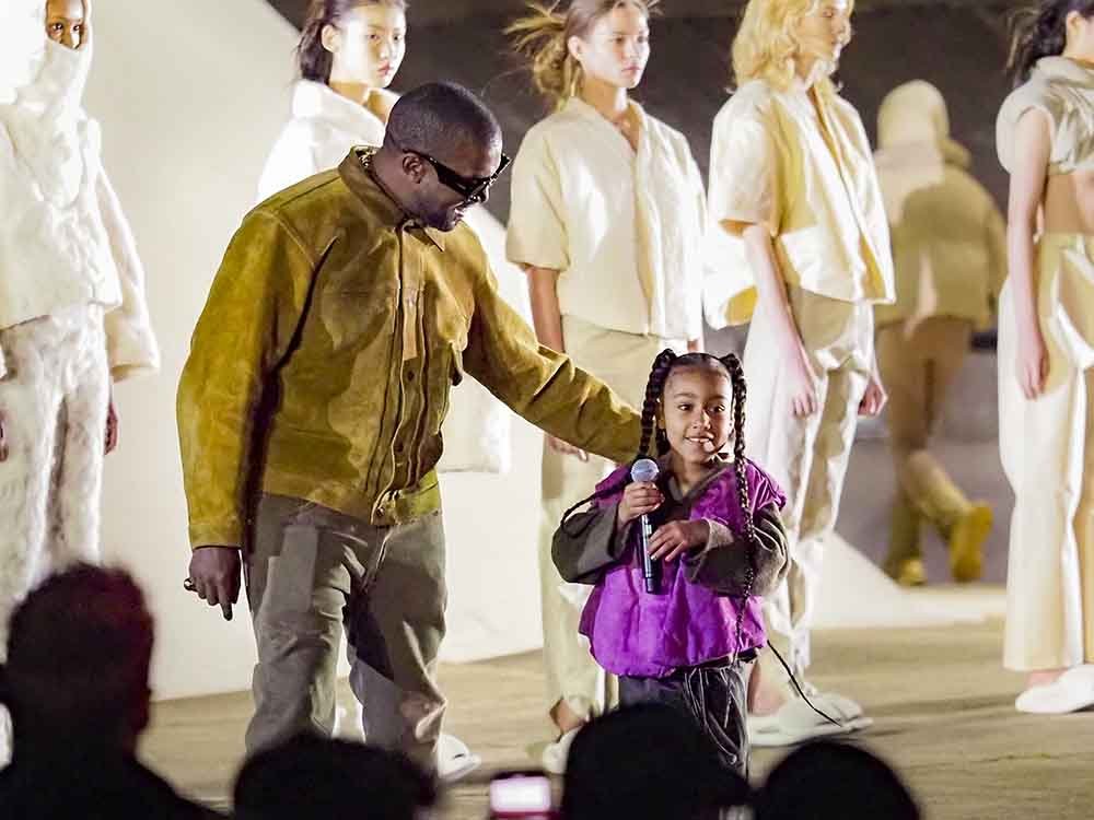 Kanye West and daughter North West attends the "Yeezy Season 8" show as part of the Paris Fashion Week Womenswear Fall/Winter 2020/2021 on March 02, 2020 in Paris, France. I Image: Getty Images.