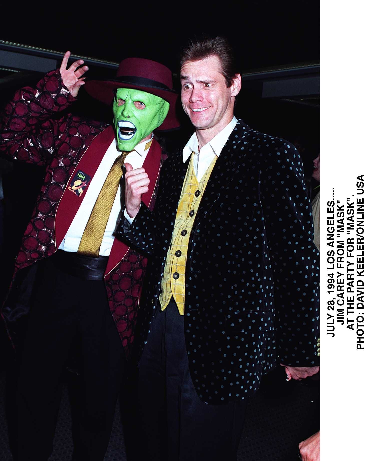 Jim Carrey At The Premiere Party For "Mask" in Los Angeles on July 28, 1994 | Getty Images
