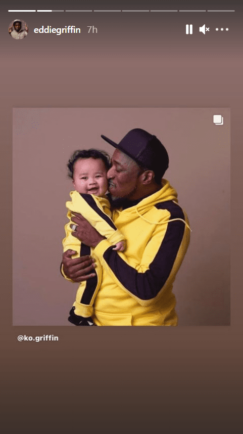 An Instagram story post of Eddie Griffin, and his son, Meko | Photo: instagram.com/eddiegriffin/