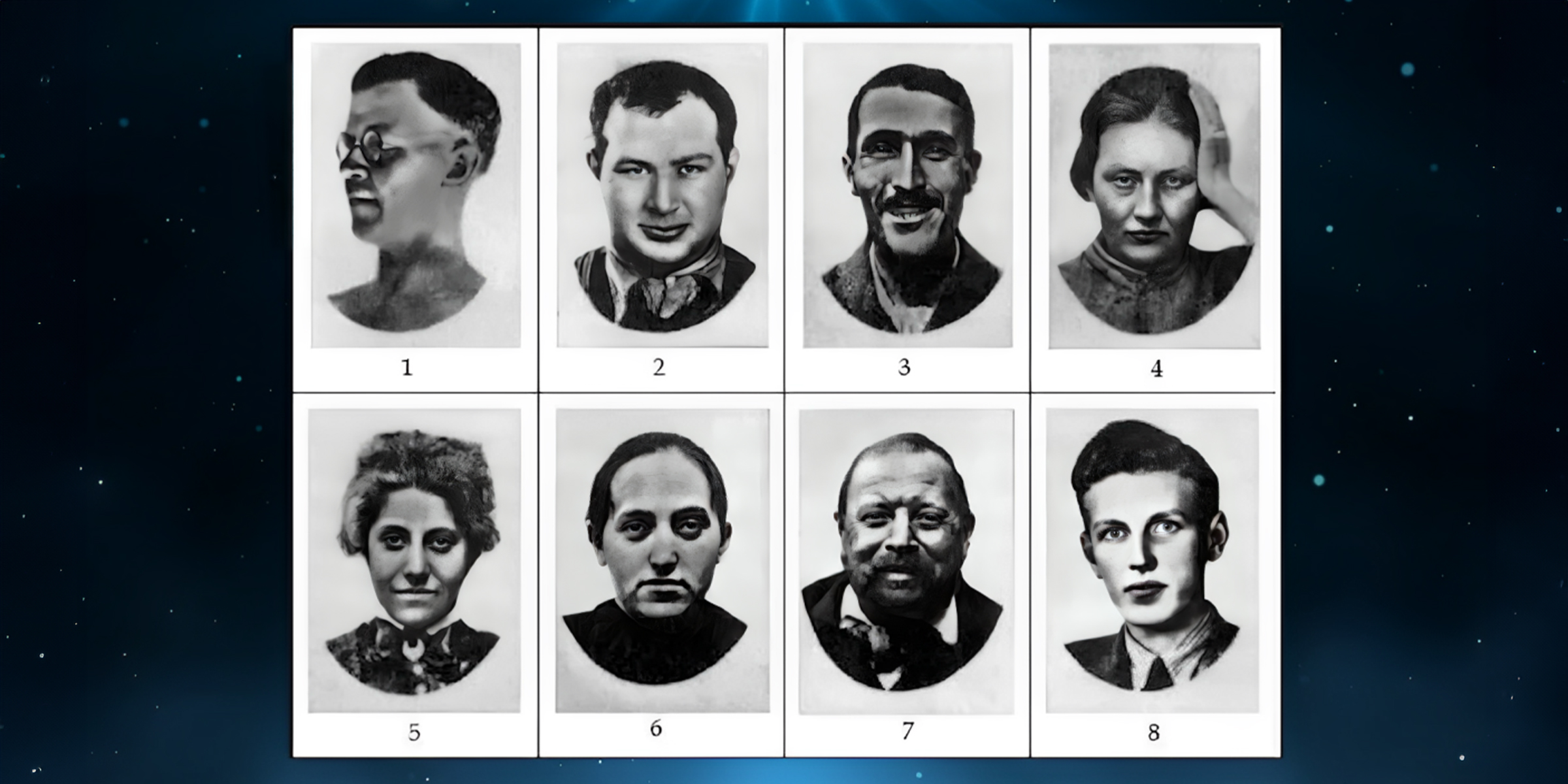 The eight faces in the Szondi Test | Source: YouTube/Cadaber