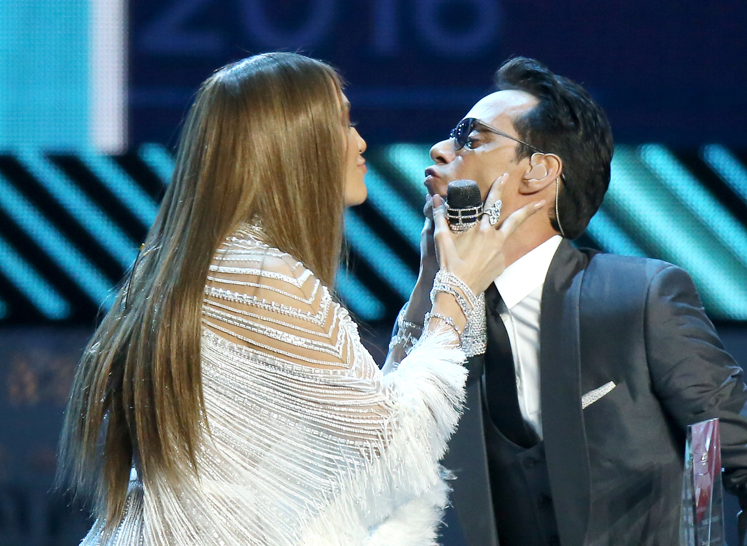 Jennifer Lopez and Marc Anthony perform onstage during the 17th Annual Latin Grammy Awards held at T-Mobile Arena in Las Vegas, Nevada on November 17, 2016. | Source: Getty Images