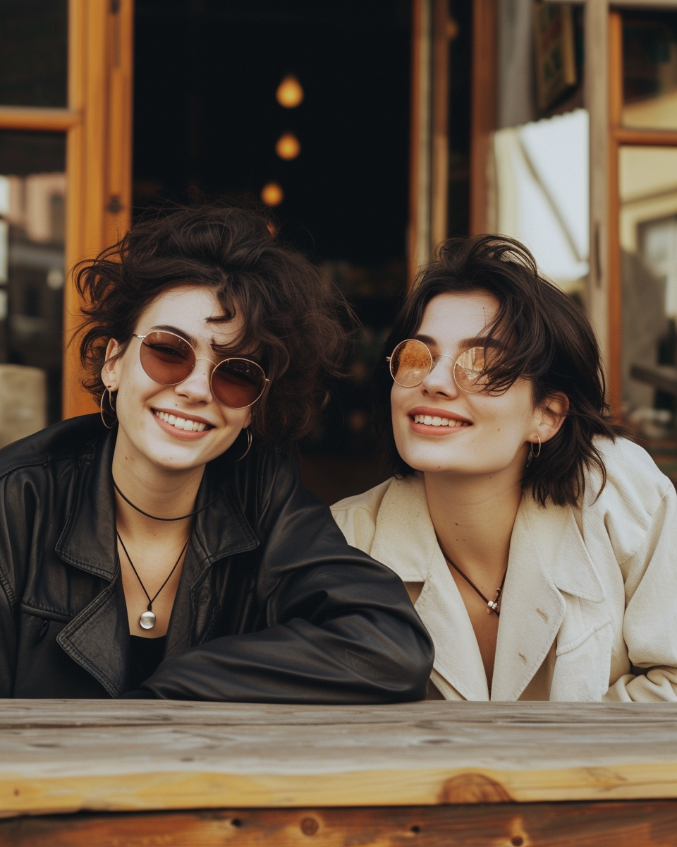 Two smiling women | Source: Midjourney