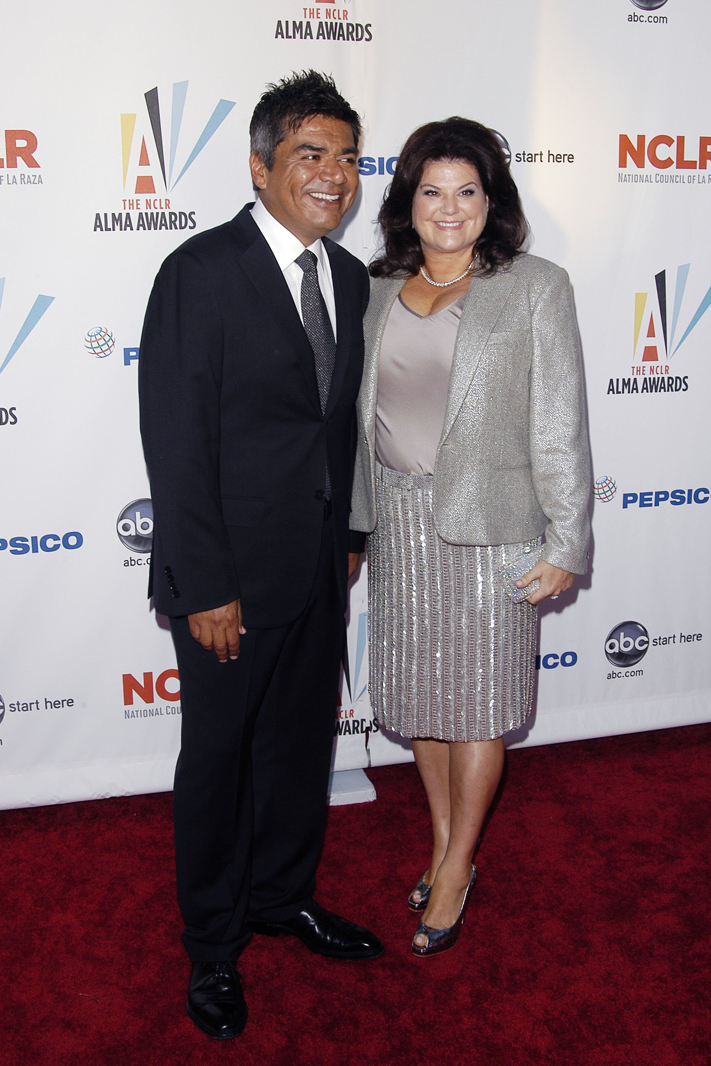 Comedian George Lopez and wife Ann Serrano at the 2009 ALMA AWARDS at Rolls Royce Hall on September 17 2009 | Source: Getty Images