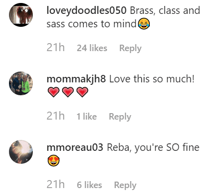 Fan comments on Reba's post | Instagram: @reba