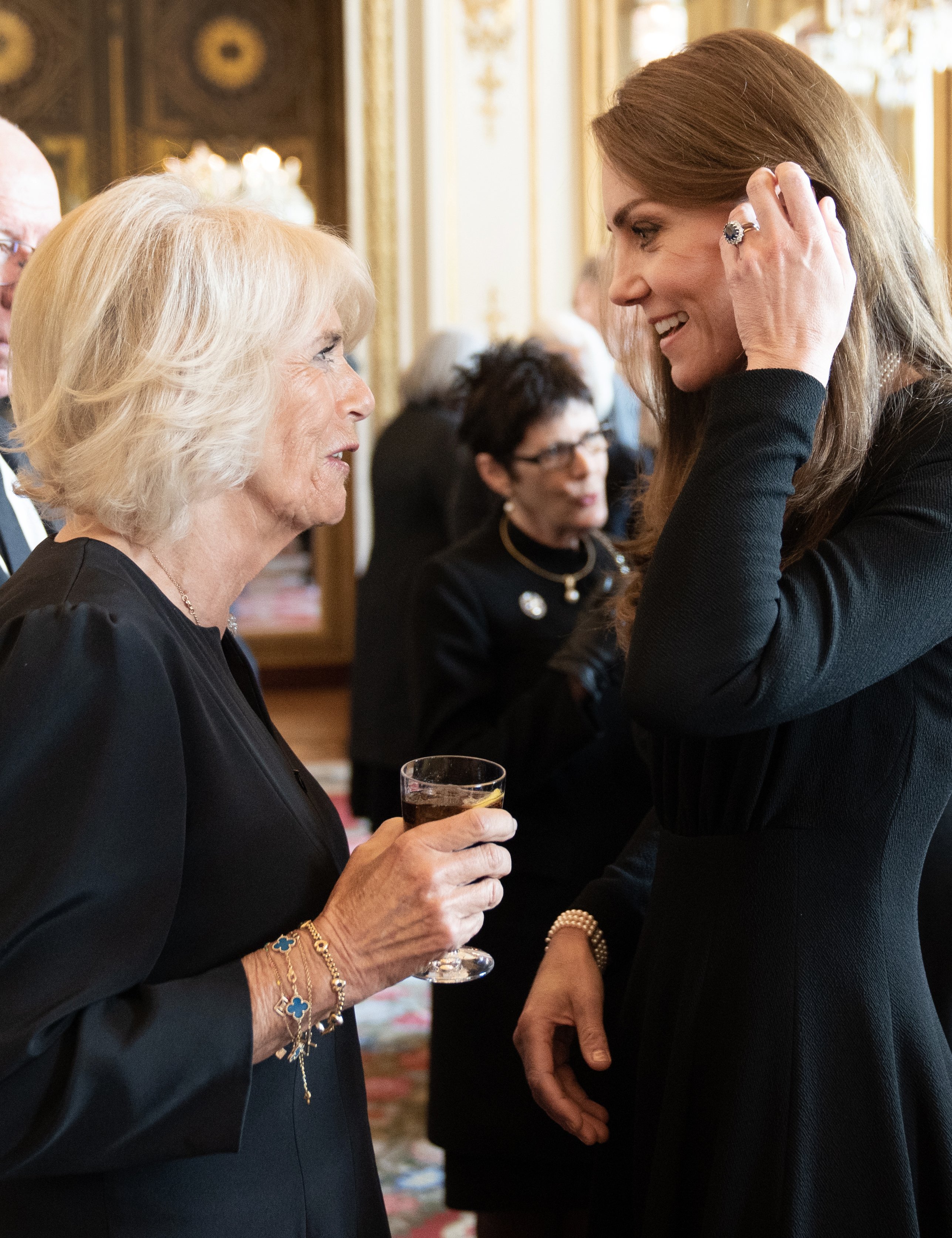 Camilla, Queen Consort and Catherine, Princess of Wales at a lunch held for governors-general of the Commonwealth nations at Buckingham Palace on September 17, 2022 in London, England. | Source: Getty Images