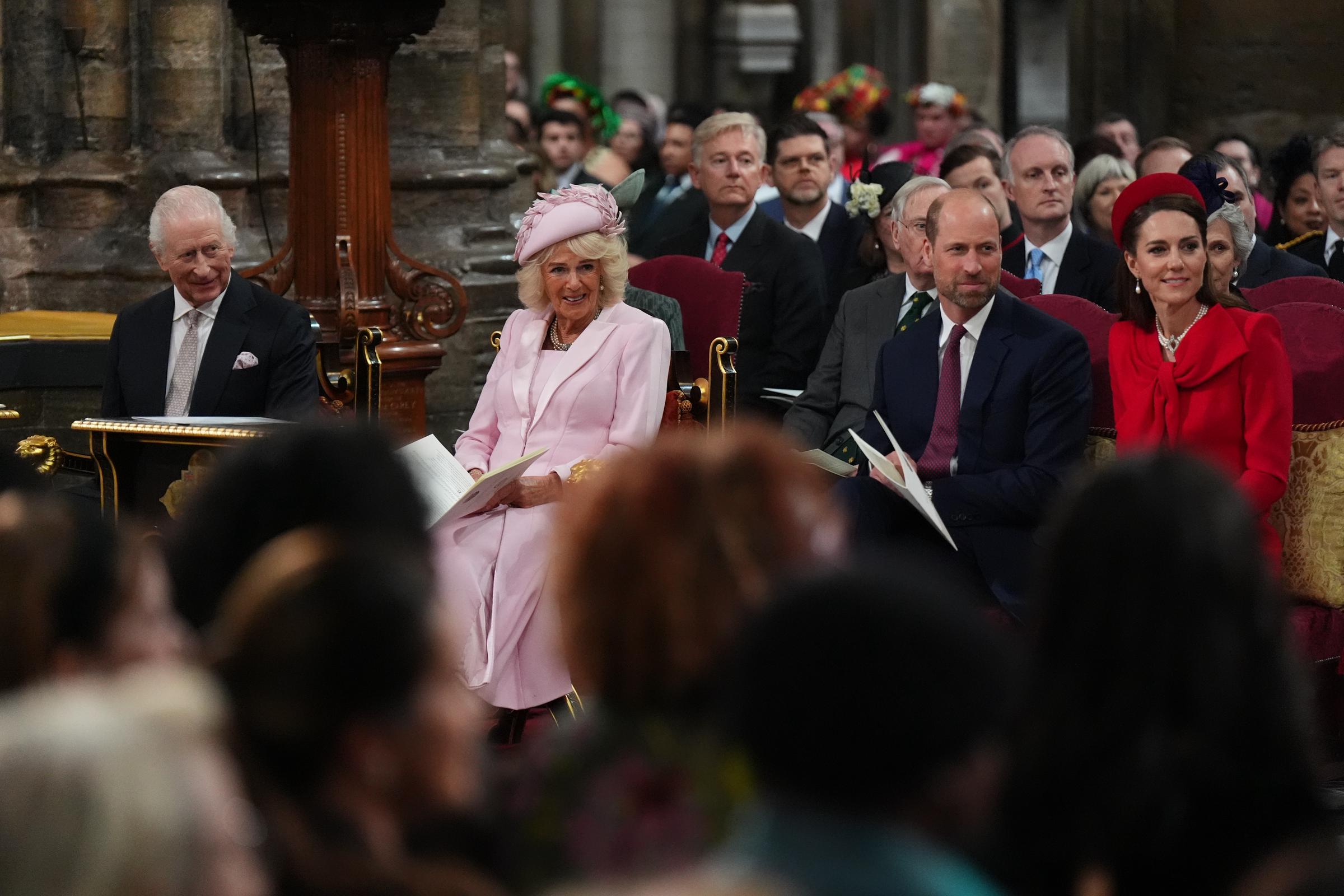 King Charles III, Queen Camilla, William, Prince of Wales, and Catherine, Princess of Wales attend the Commonwealth Day Service of Celebration in London, England, on March 10, 2025 | Source: Getty Images