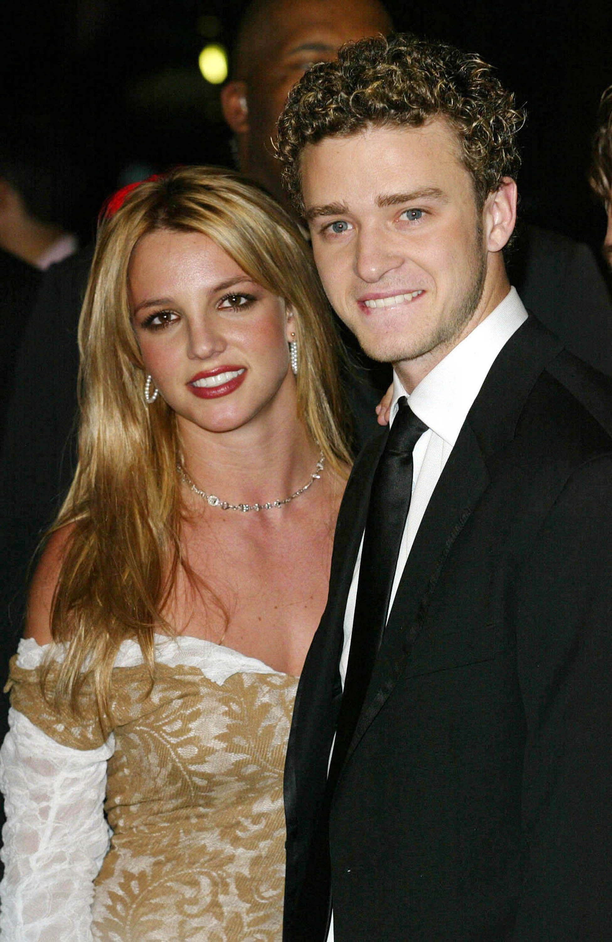 Britney Spears and Justin Timberlake at the Clive Davis pre Grammy party in los Angeles, California on February 26, 2002 | Source: Getty Images
