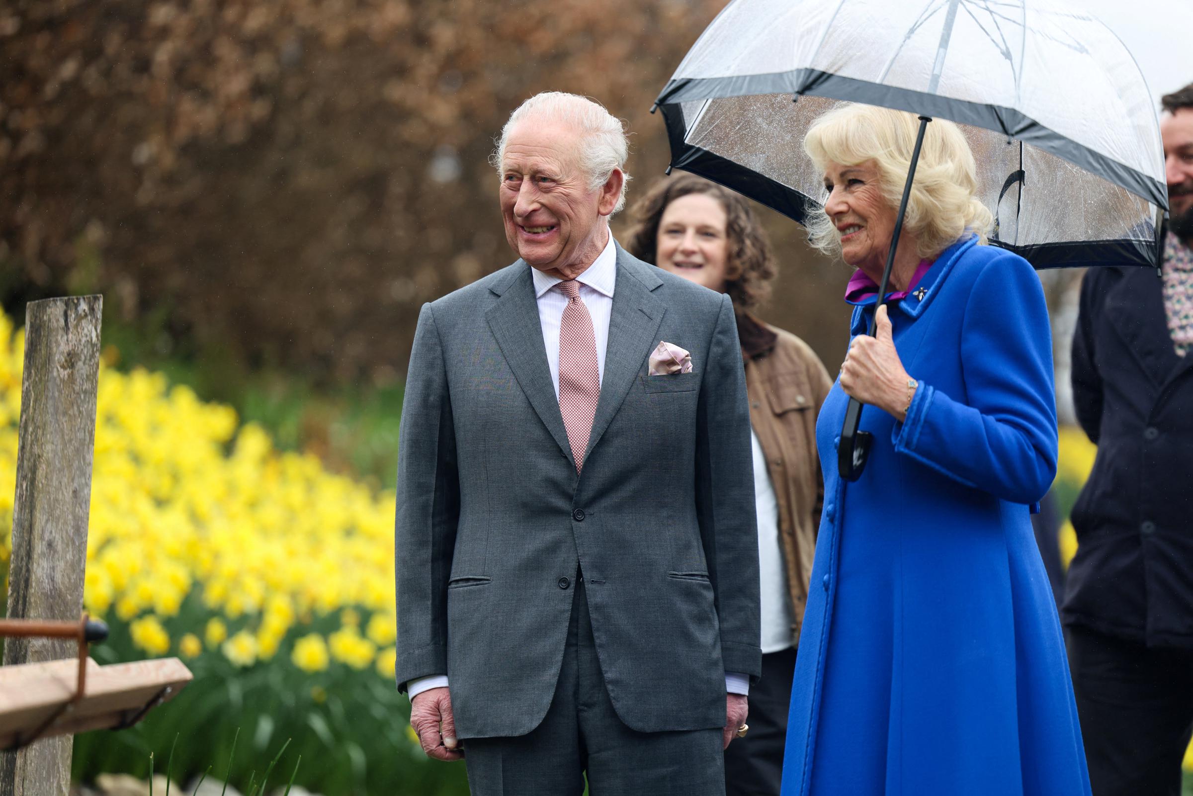 King Charles III and Queen Camilla meet staff and gardeners at The Eden Project during an event celebrating its 25th anniversary on 24 March 2026 in St Austell, England. | Source: Getty Images