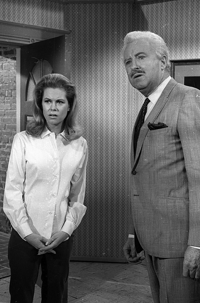 Elizabeth Montgomery and David White in "Bewitched." | Source: Getty Images