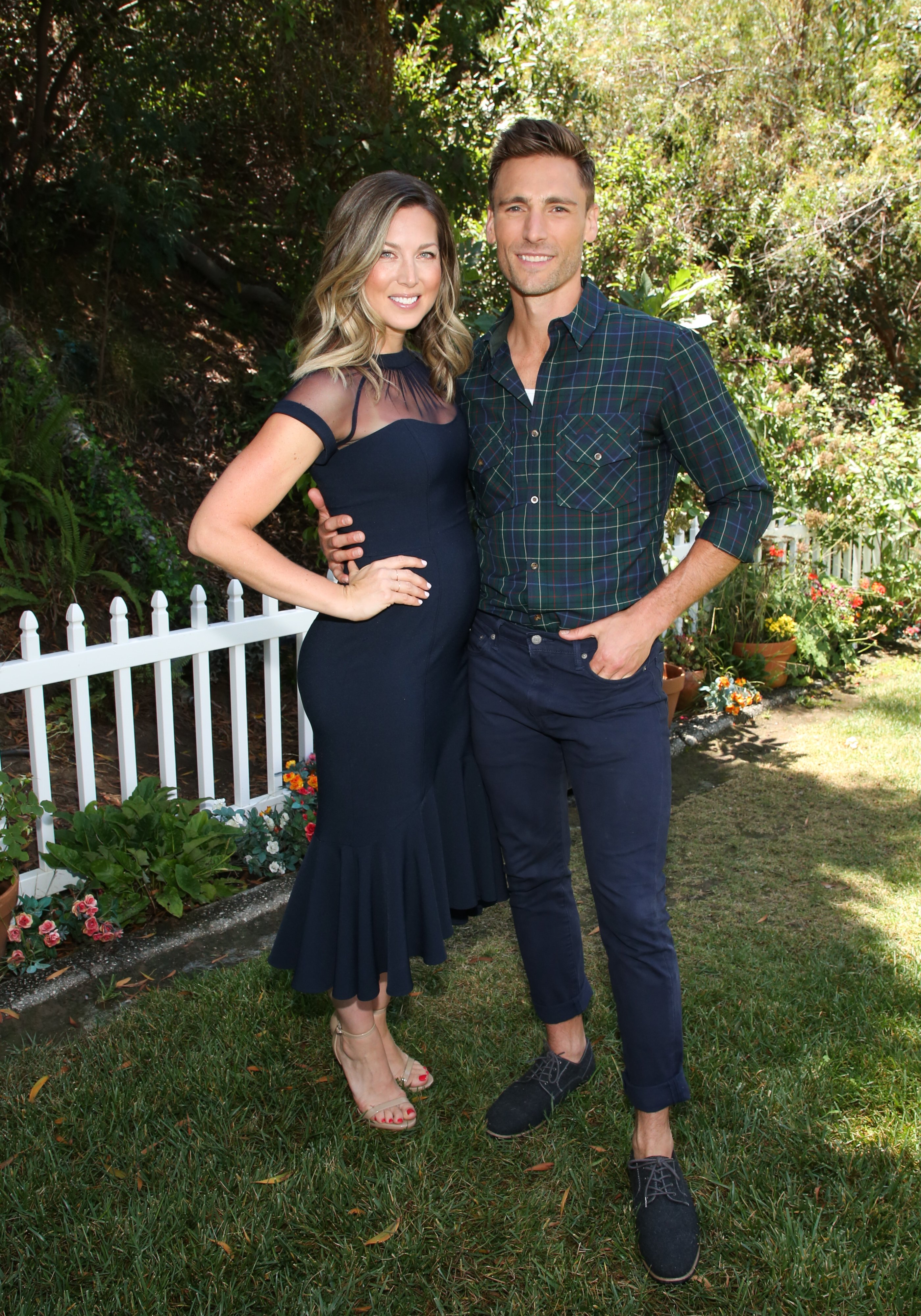 Andrew Walker and Cassandra Troy at Hallmark's "Home & Family" at Universal Studios Hollywood on July 15, 2019, in California | Source: Getty Images