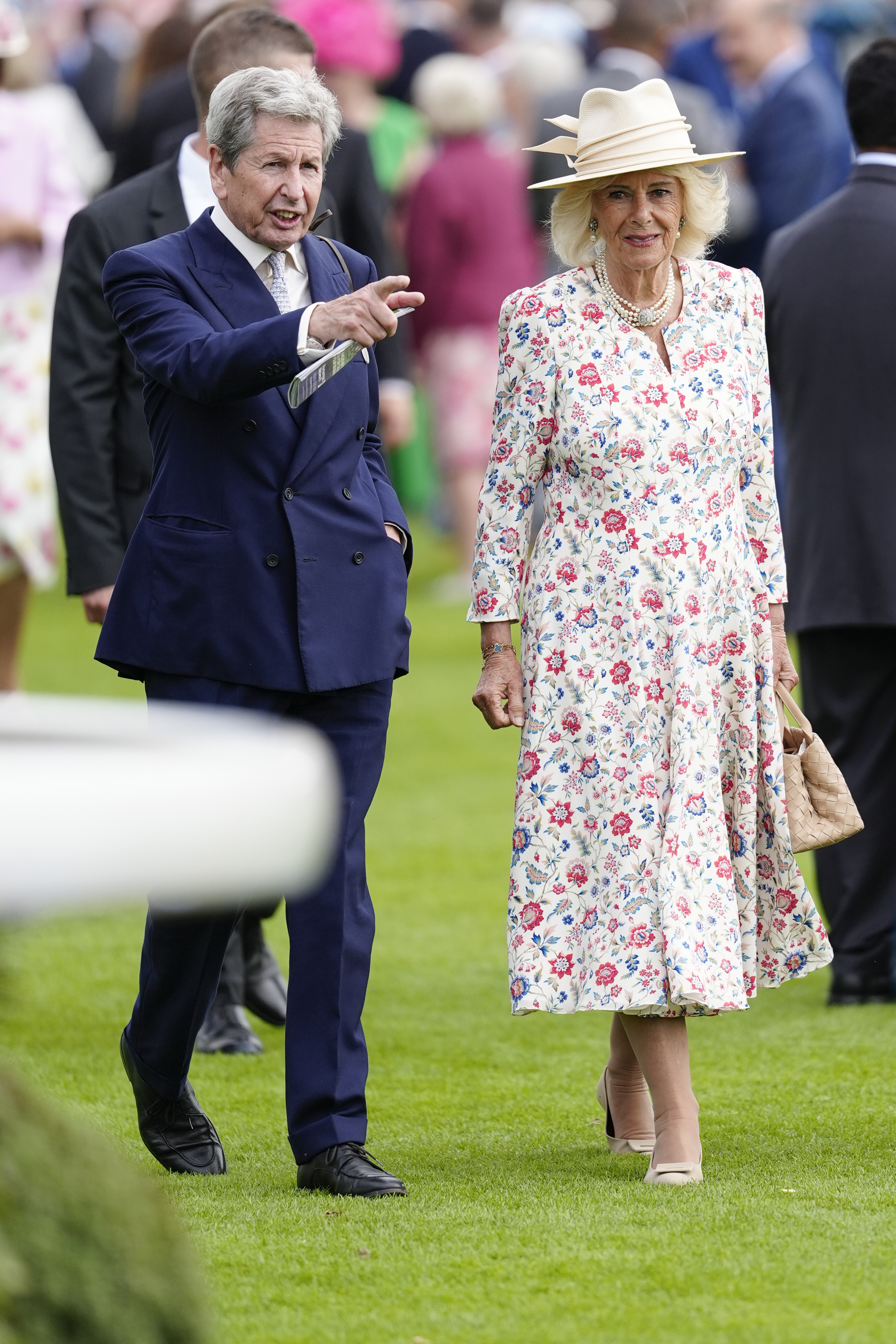 Queen Camilla seen at York Racecourse in England on August 21, 2025 | Source: Getty Images