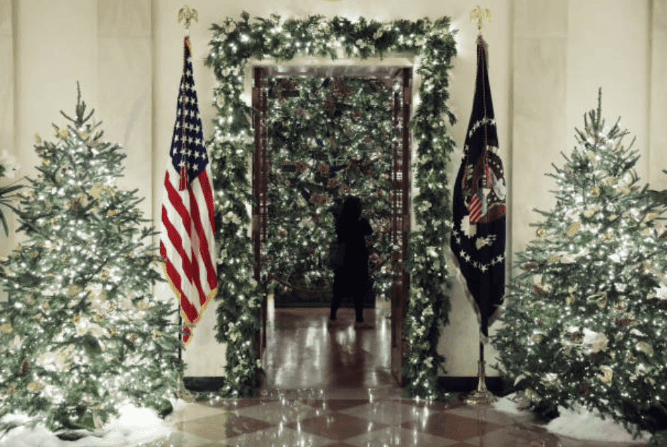 Christmas decorations picked out by Melania Trump for display in the Grand Foyer at the White House, on December 2, 2019 , Washington, DC | Source: Mark Wilson/ Getty Image