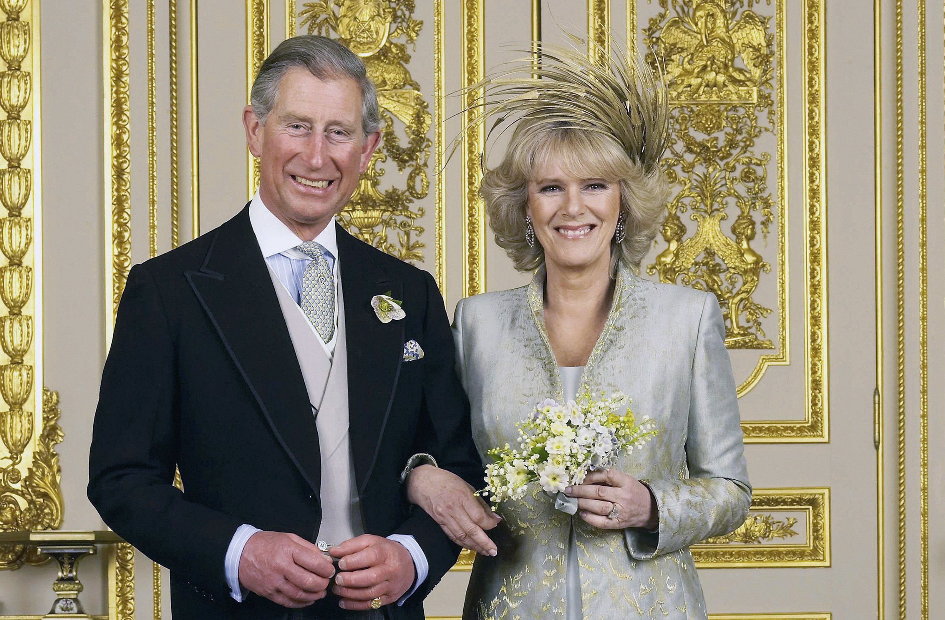 King Charles lll and Queen Consort, Camilla after their wedding ceremony, April 9, 2005 in Windsor, England. | Source: Getty Images