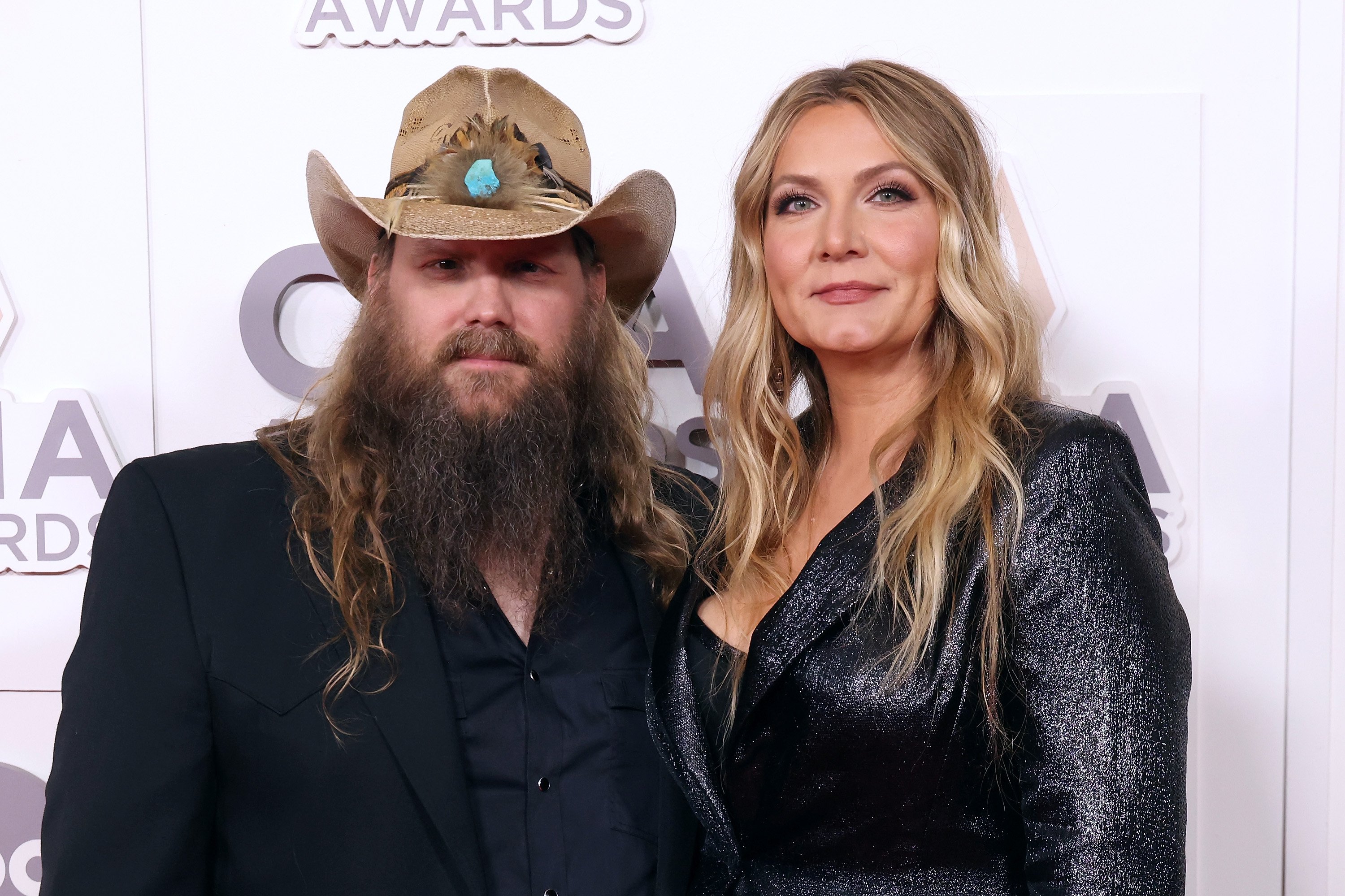 Chris Stapleton and Morgane Stapleton are pictured at the 56th Annual CMA Awards at Bridgestone Arena on November 9, 2022, in Nashville, Tennessee | Source: Gett Images