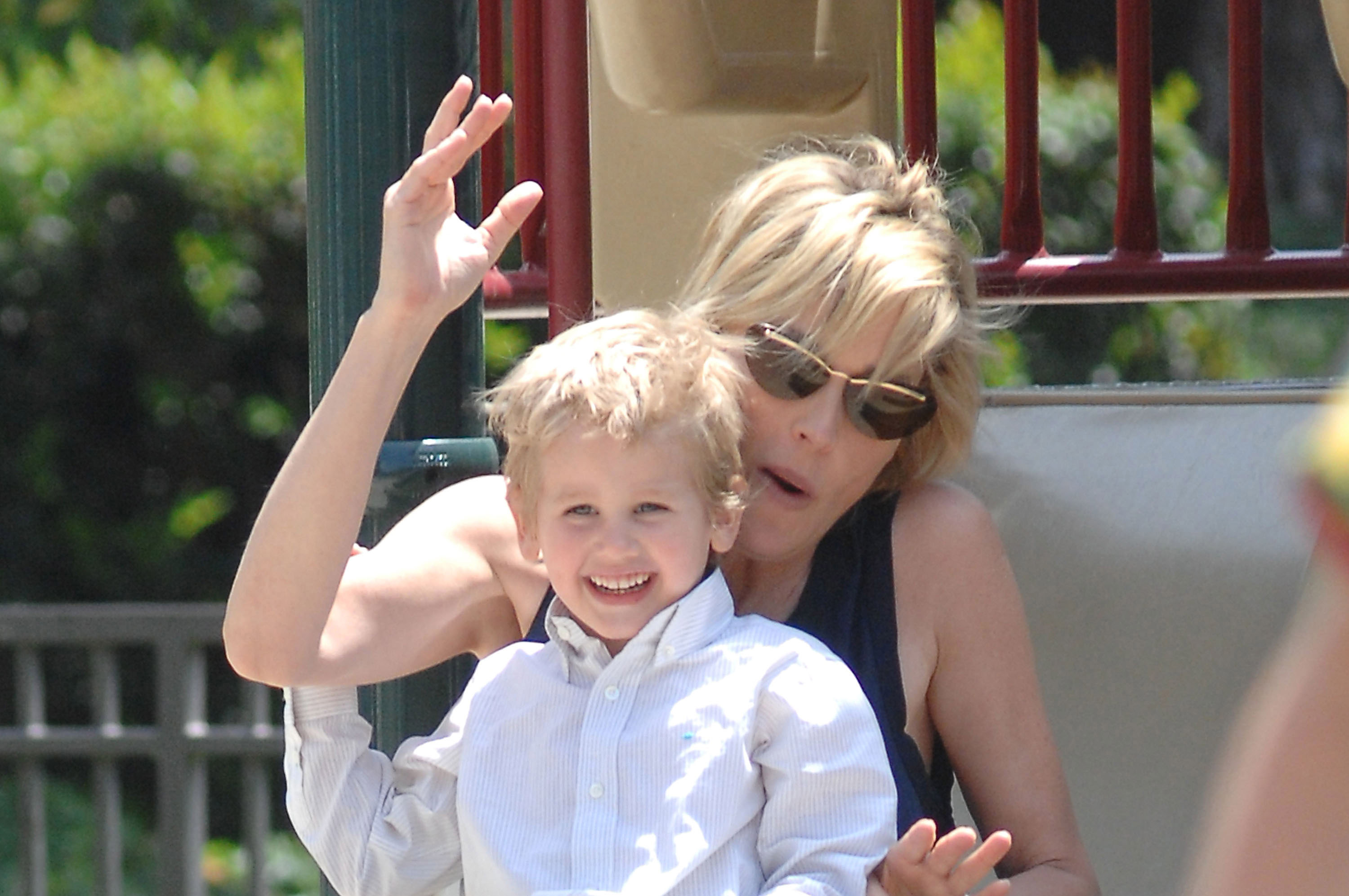 Laird Vonne Stone and Sharon Stone spotted out in Beverly Hills, California on April 29, 2009 | Source: Getty Images