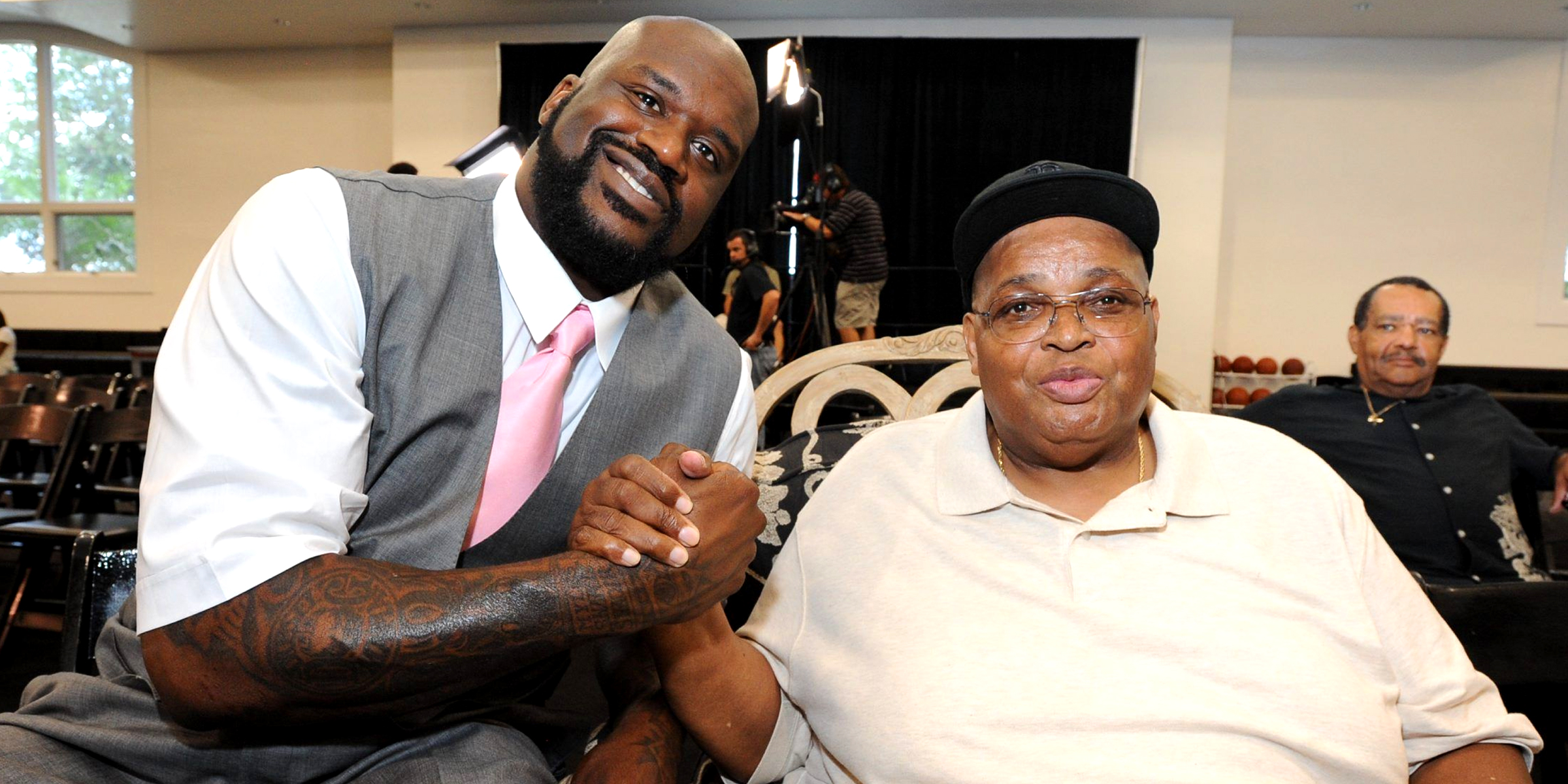 Shaquille O'Neal and his father Philip Arthur Harrison | Source: Getty Images