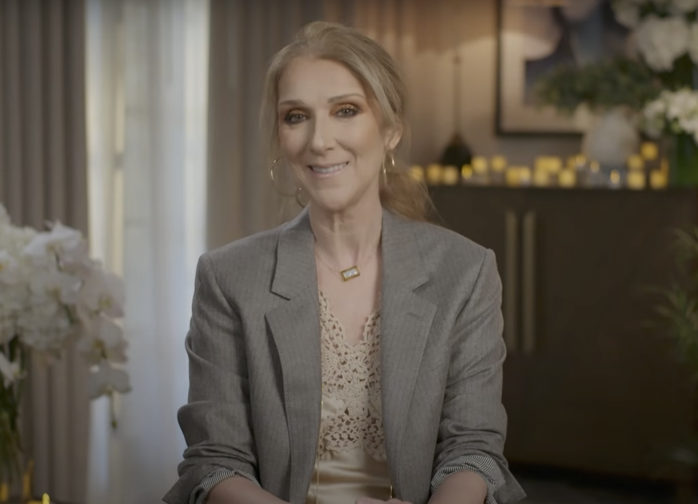 A screenshot of Céline Dion from a video dated May 14, 2025. | Source: YouTube/Eurovision Song Contest