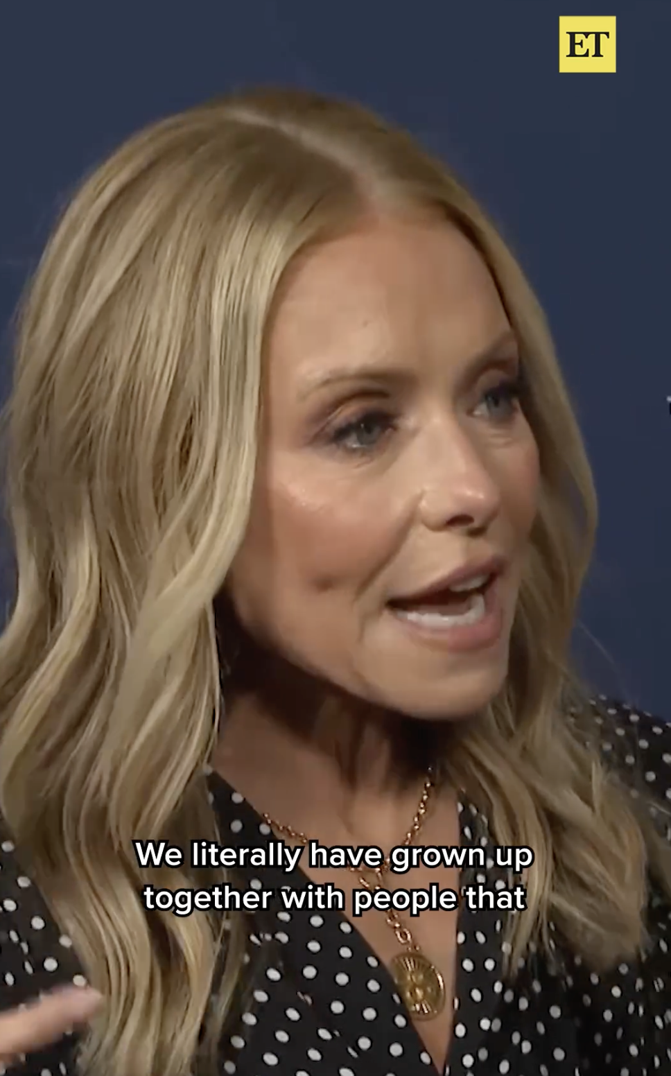 A screenshot of Kelly Ripa speaking at an interview from a video posted on August 13, 2024 | Source: Instagram/entertainmenttonight