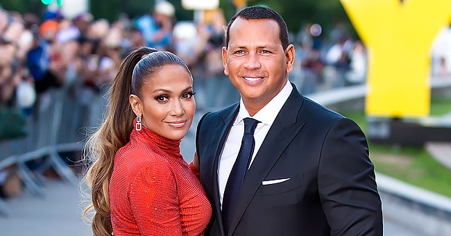Jennifer Lopez and Alex Rodriguez during a red carpet event. | Source: Getty Images