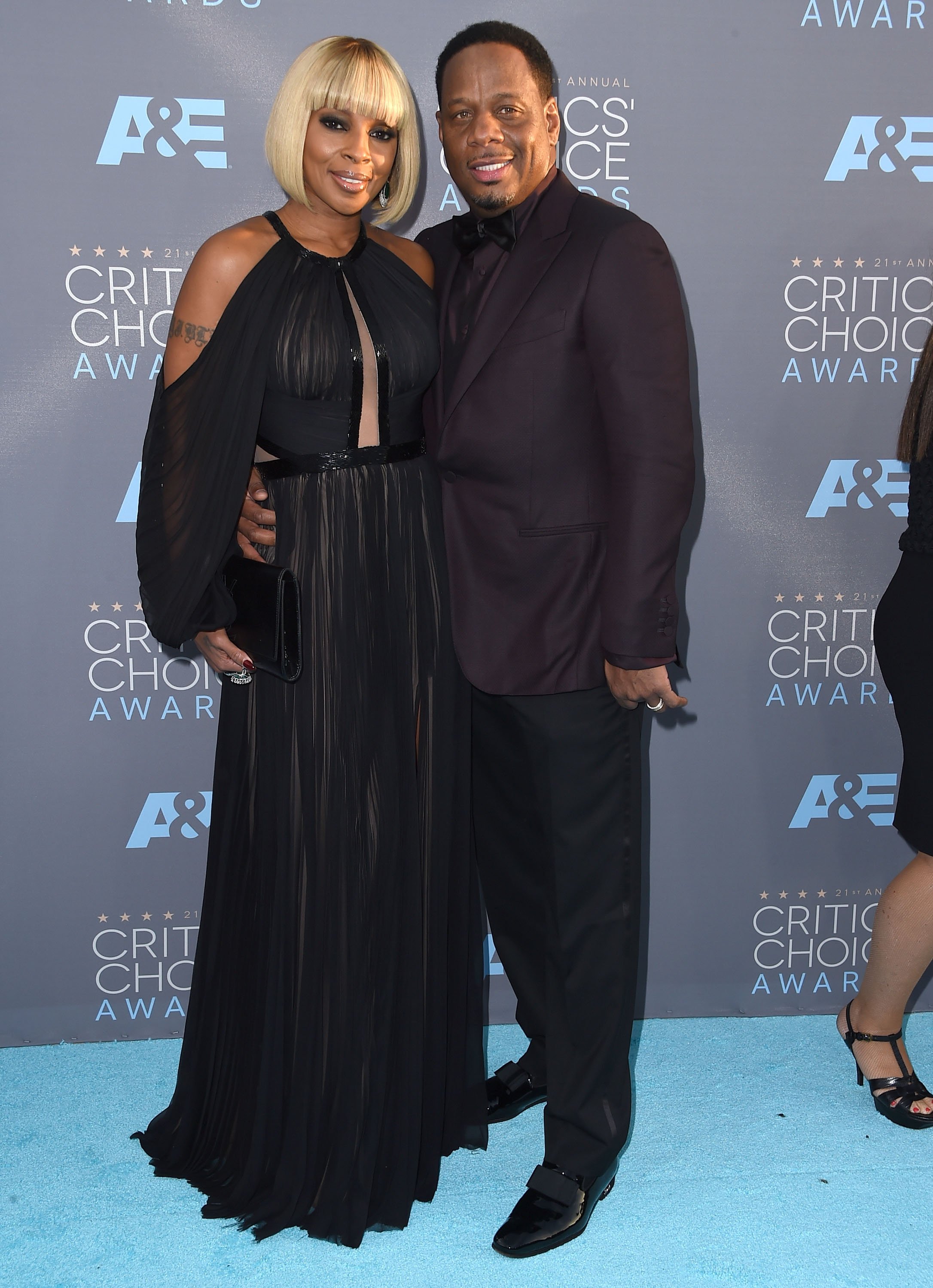 Mary J. Blige and Kendu Isaacs at The 21st Annual Critics' Choice Awards | Source: Getty Images