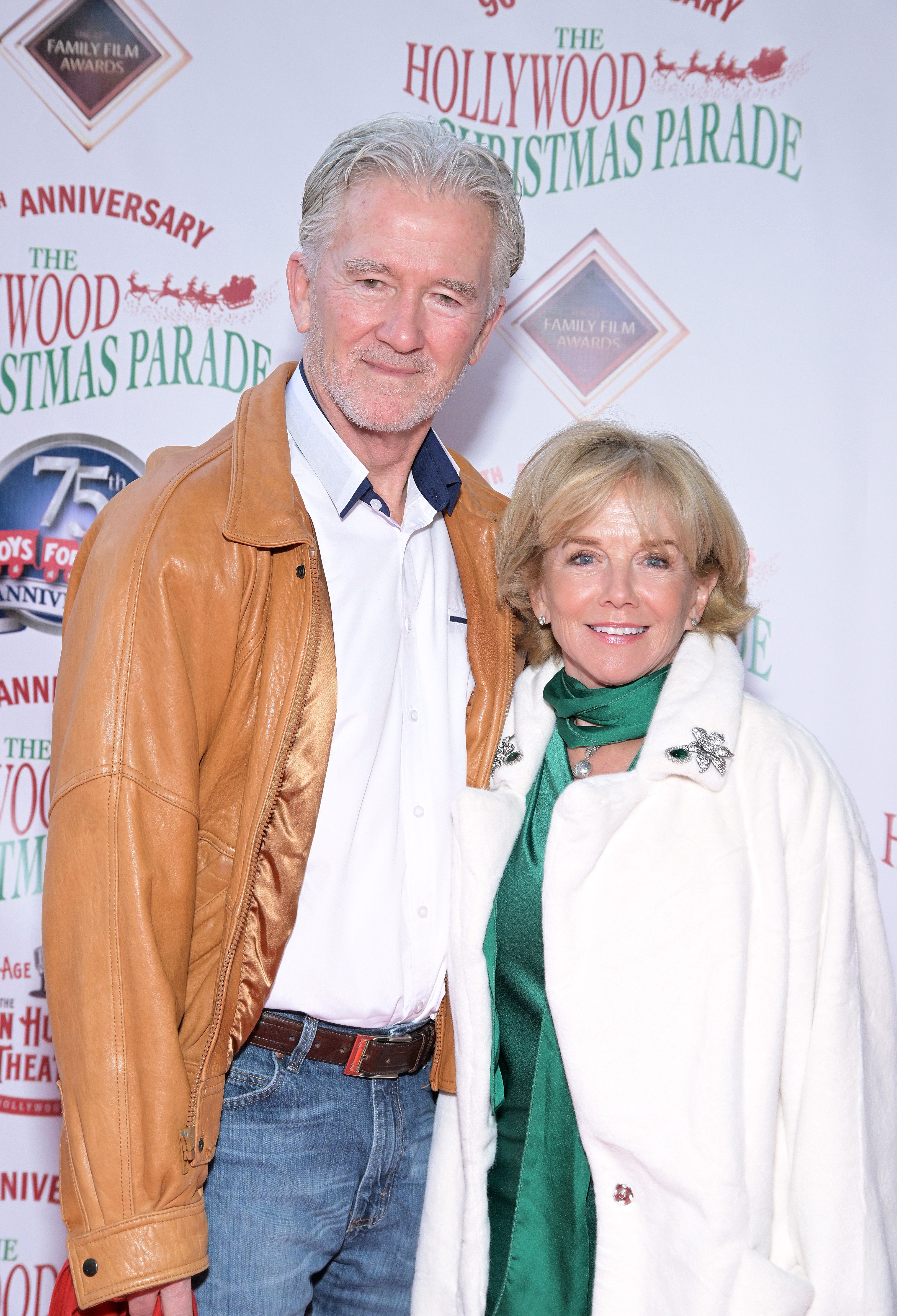 Patrick Duffy and Linda Purl attend the 90th anniversary of the Hollywood Christmas Parade supporting Marine Toys for Tots on November 27, 2022, in Hollywood, California. | Source: Getty Images