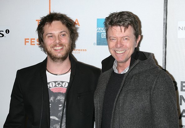  Duncan Jones and David Bowie attend the premiere of "Moon" during the 8th Annual Tribeca Film Festival on April 30, 2009, in New York City. | Source: Getty Images.