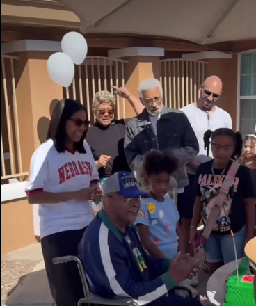 Cully Union and Gabrielle Union celebrating in a yard, from a post dated October 22, 2024 | Source: Instagram/gabunion