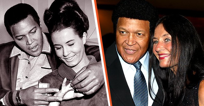 Chubby Checker and his bride-to-be, Catharina Lodders in a photo after his proposal on December 12, 1963. [Left] | Chubby Checker and his wife Catharina Lodders pose for a photo at an event. [Right] | Photo: Getty Images