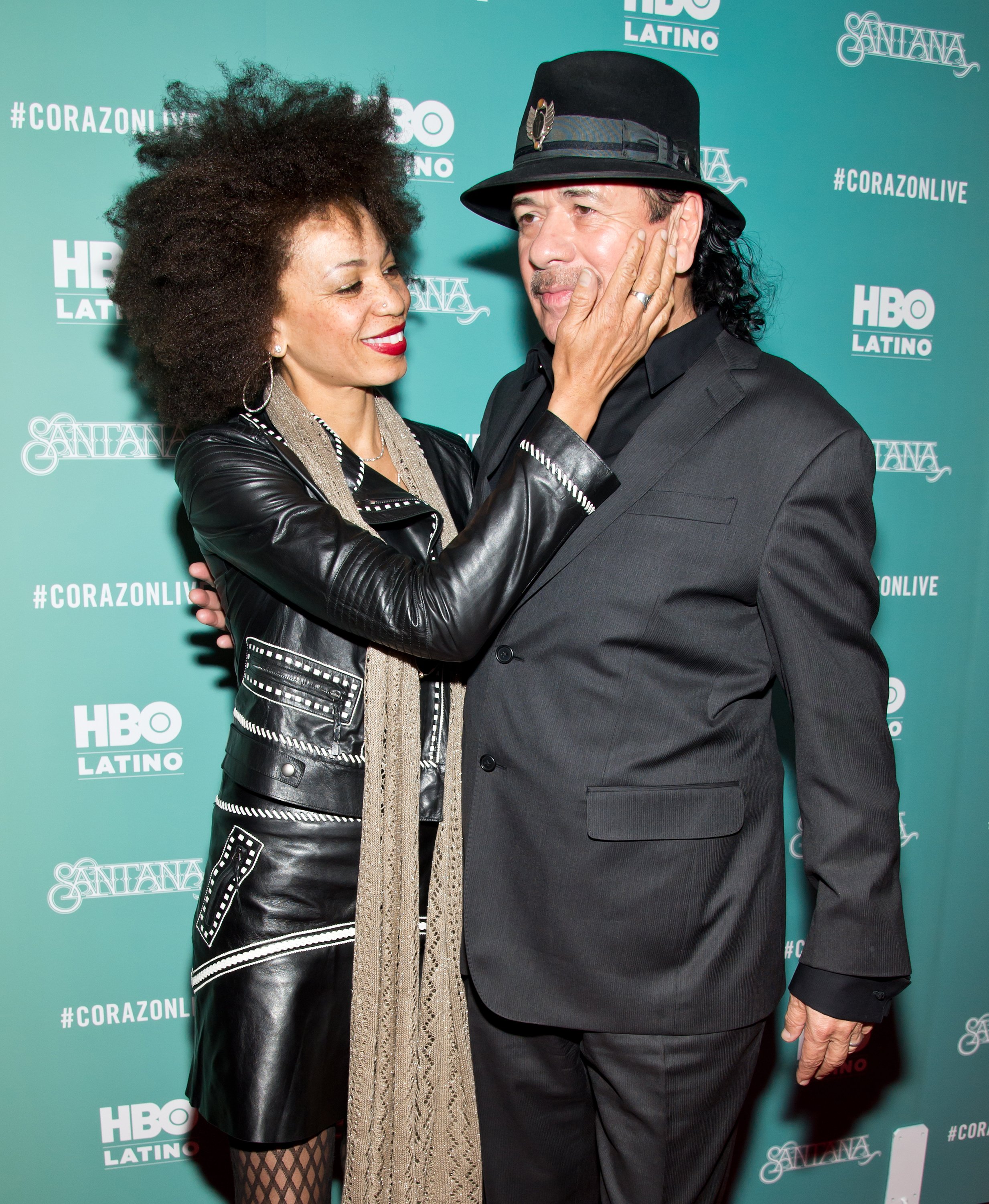 Carlos Santana and Cindy Blackman in New York 2014. | Source: Getty Images