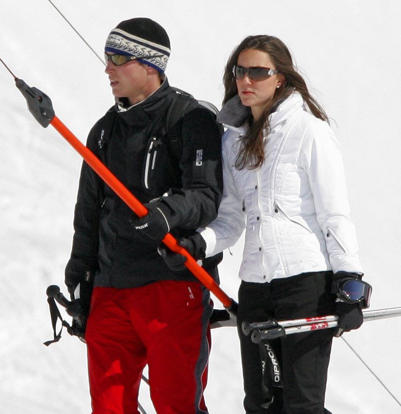 Prince William and Kate Middleton photographed while on a skiing holiday on March 19, 2008 in Klosters, Switzerland. / Source: Getty Images