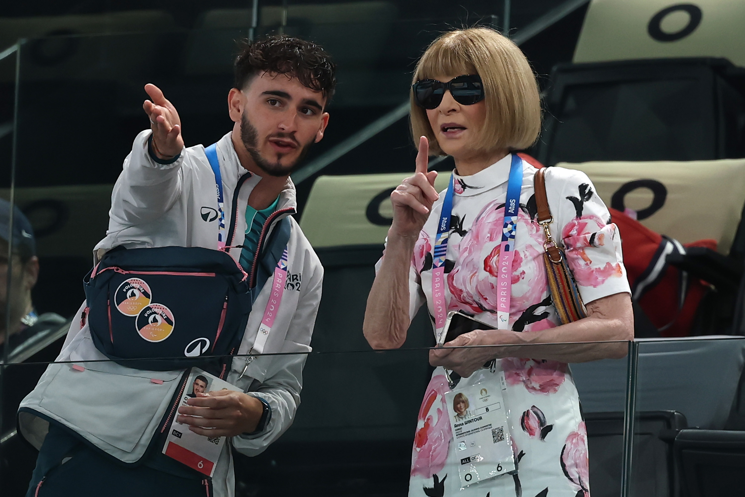 Anna Wintour attends the Artistic Gymnastics Women's Qualification on day two of the Olympic Games on July 28, 2024 | Source: Getty Images