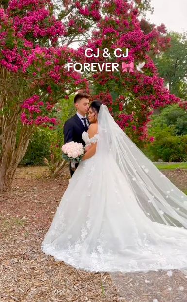 Chanel Maya Banks with her husband on their wedding day, posted on November 8, 2023 | Source: TikTok/ohheychanel