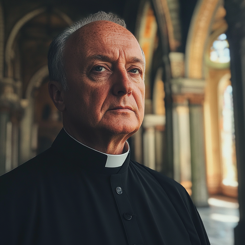 A close up of a priest | Source: Midjourney