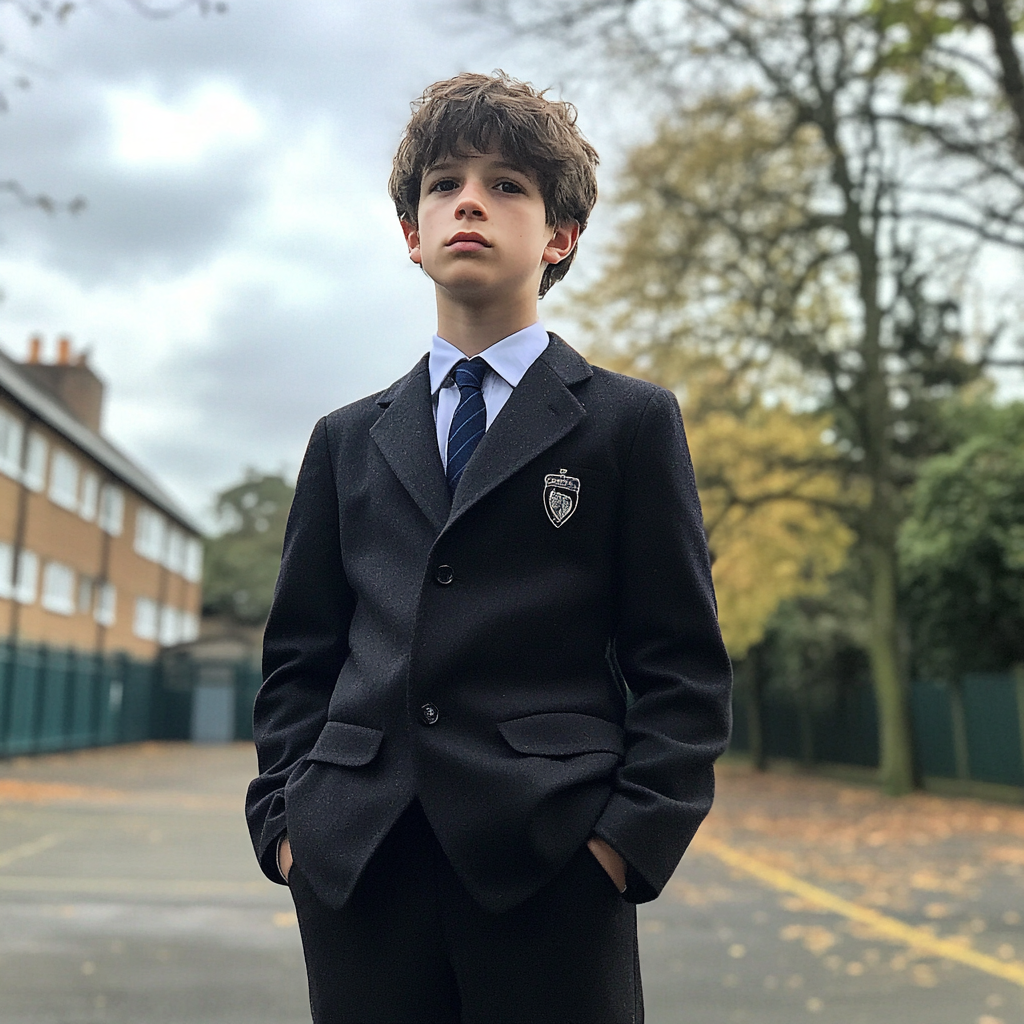 A teenage boy in his school uniform | Source: Midjourney