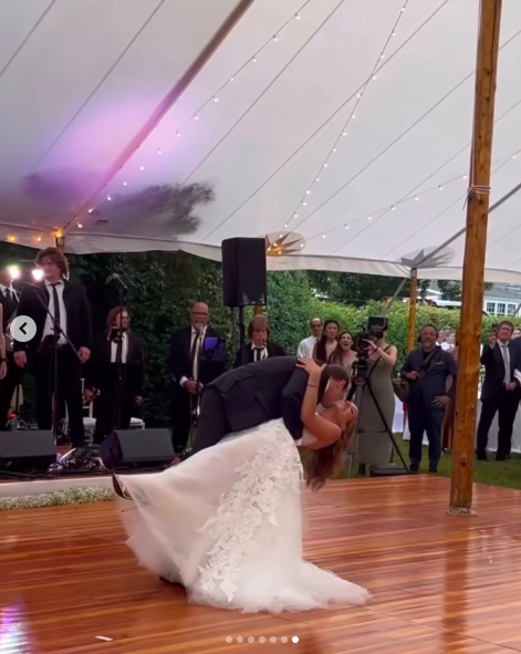 Andrew Cuomo and Mariah Kennedy Cuomo during their father-daughter dance on her wedding day, posted on July 22, 2024 | Source: Instagram/kerrykennedyrfk