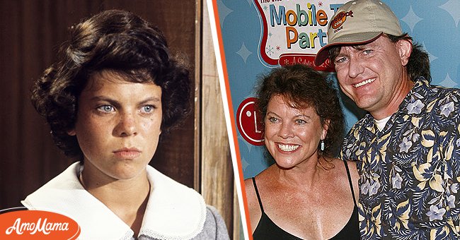 Erin Moran on a scene of "Richie's Flip Side," 1975 [Left] | Erin Moran and her husband Steven Fleischmann at Paramount Studios/Stage 14 in Los Angeles, 2007  [Right] | Photo: Getty Images