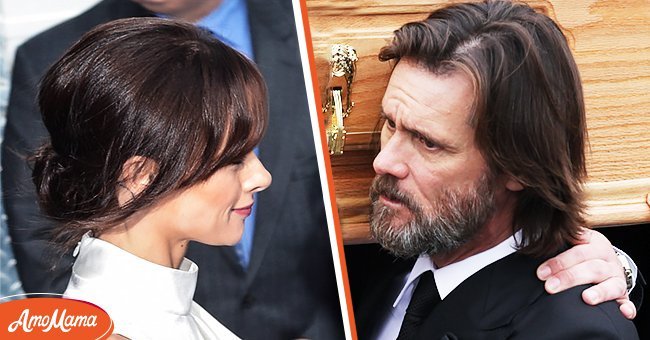 Cathriona White and Jim Carrey carrying her casket during her funeral in October 2015 | Photo: Getty Images