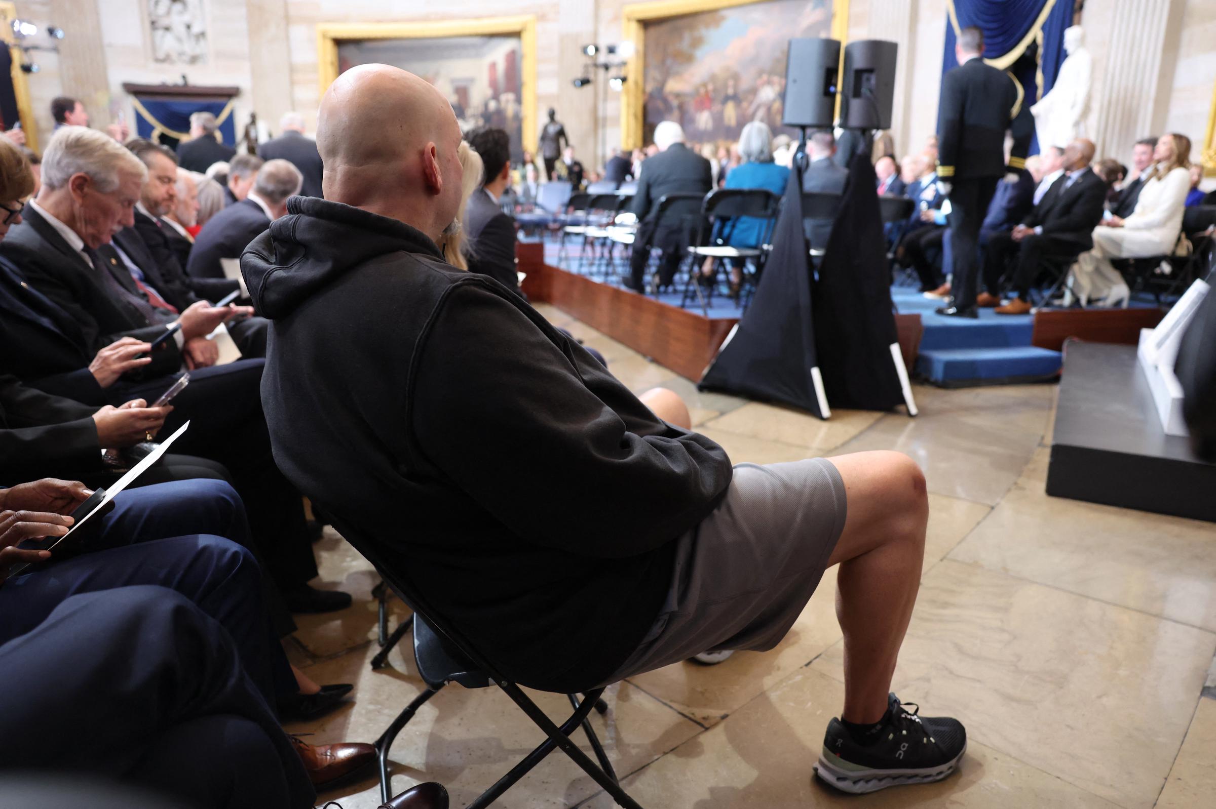 John Fetterman at the inauguration ceremony where Donald Trump will be sworn in as the 47th US President in the US Capitol Rotunda in Washington, D.C., on January 20, 2025 | Source: Getty Images