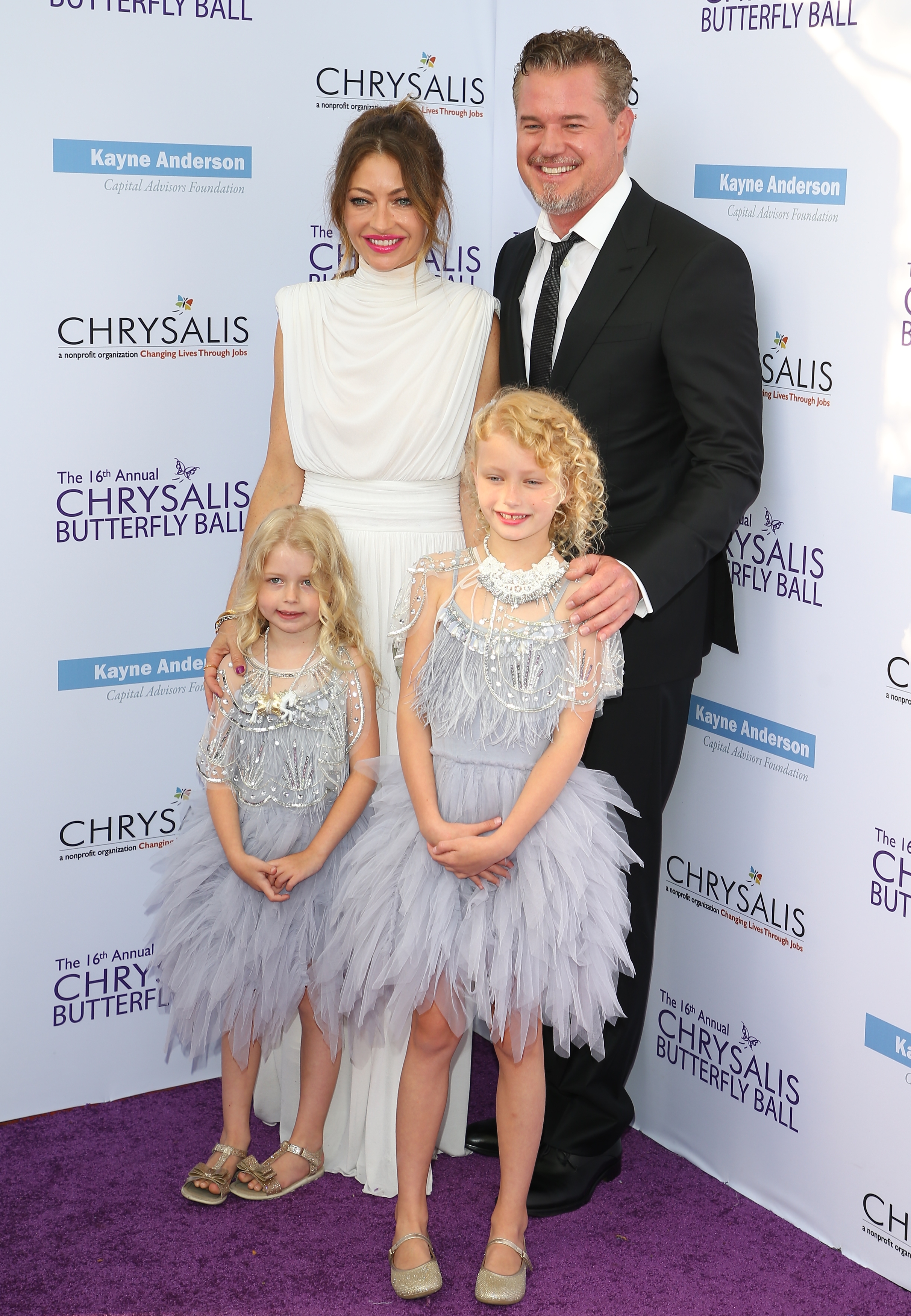 Eric Dane with wife Rebecca Gayheart, and daughters, Georgia Geraldine and Billie Beatrice on June 11, 2016 | Source: Getty Images