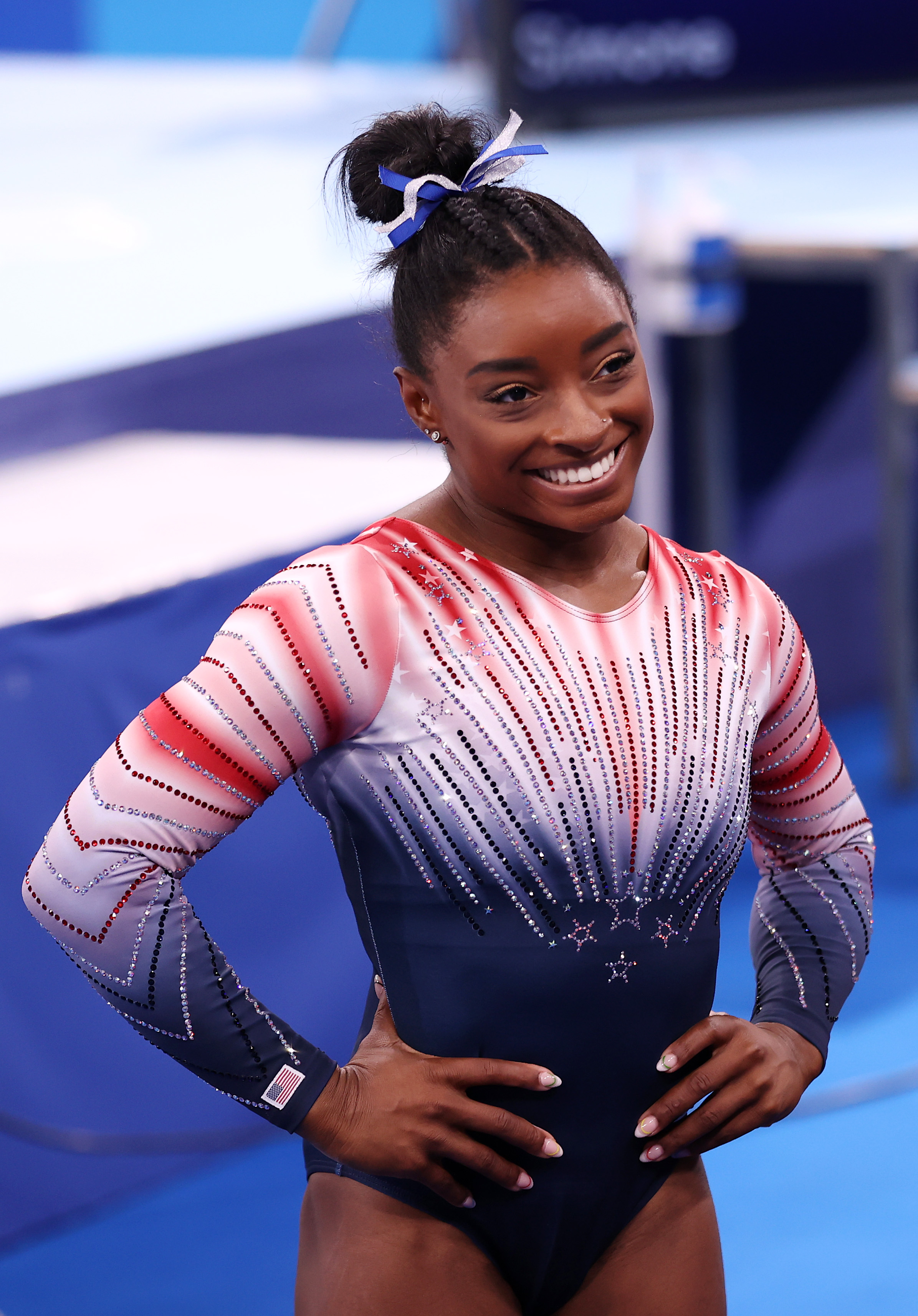 Simone Biles during the Women's Balance Beam Final at the Tokyo 2020 Olympic Games on August 3, 2021, in Tokyo, Japan | Source: Getty Images