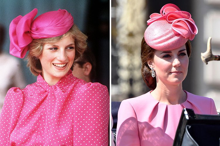 Princess Diana in April 1983 and Duchess Kate Middleton in June 2017 | Photo: Getty Images