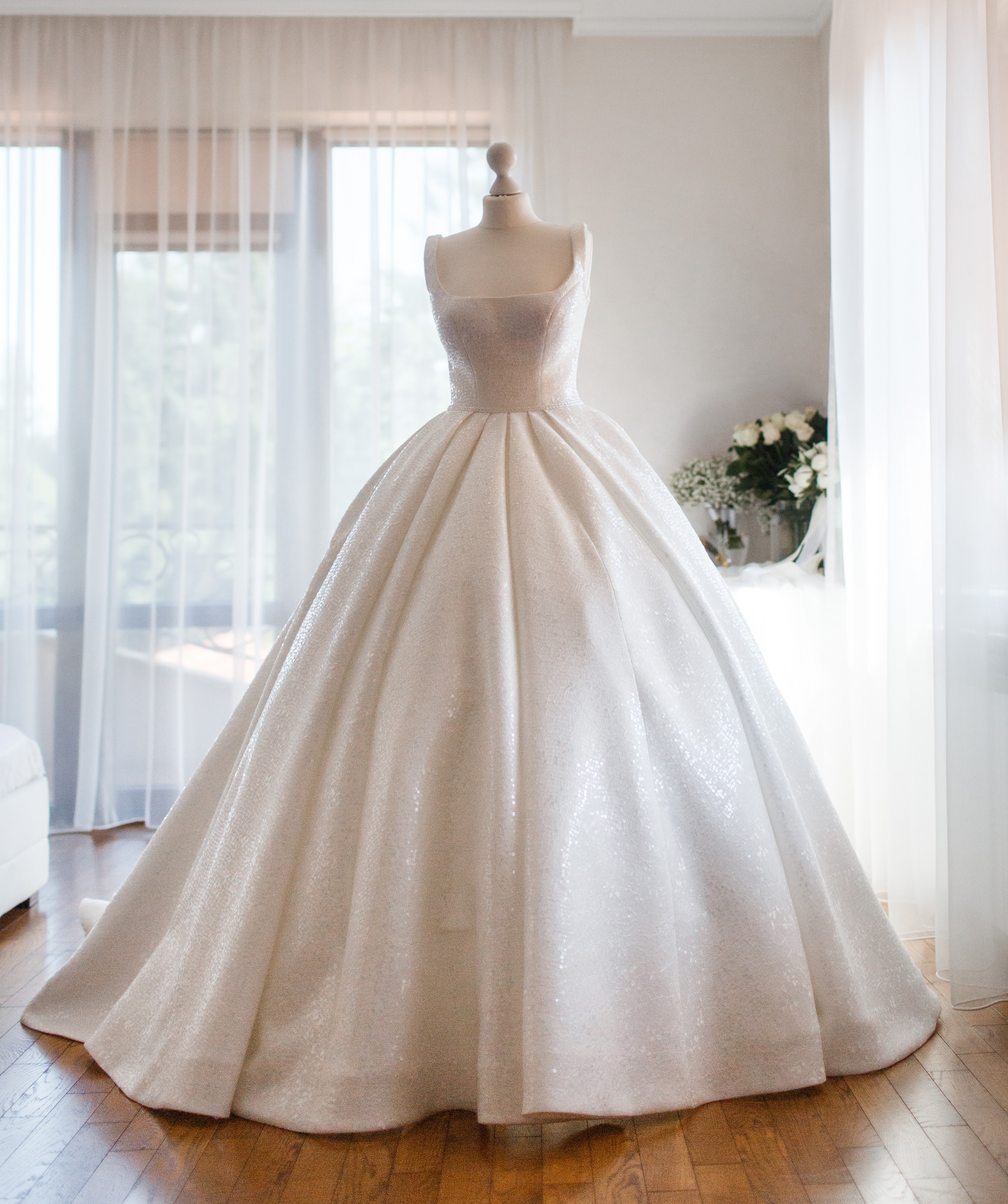 Wedding dress on display | Source: Getty Images