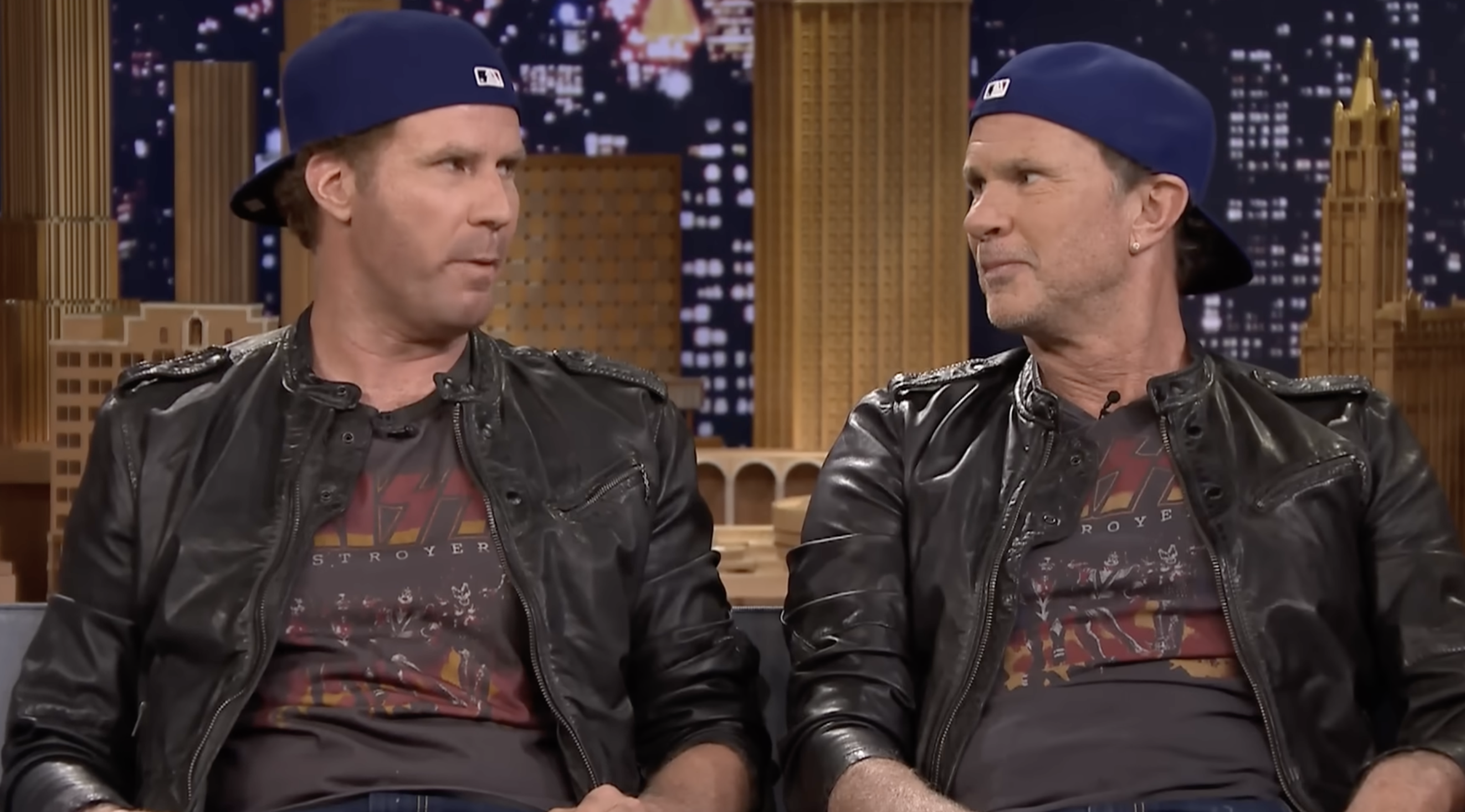 Will Ferrell and Chad Smith battle for the title of greatest drummer on "The Tonight Show."  | Source:  YouTube/TheTonightShowStarringJimmyFallon