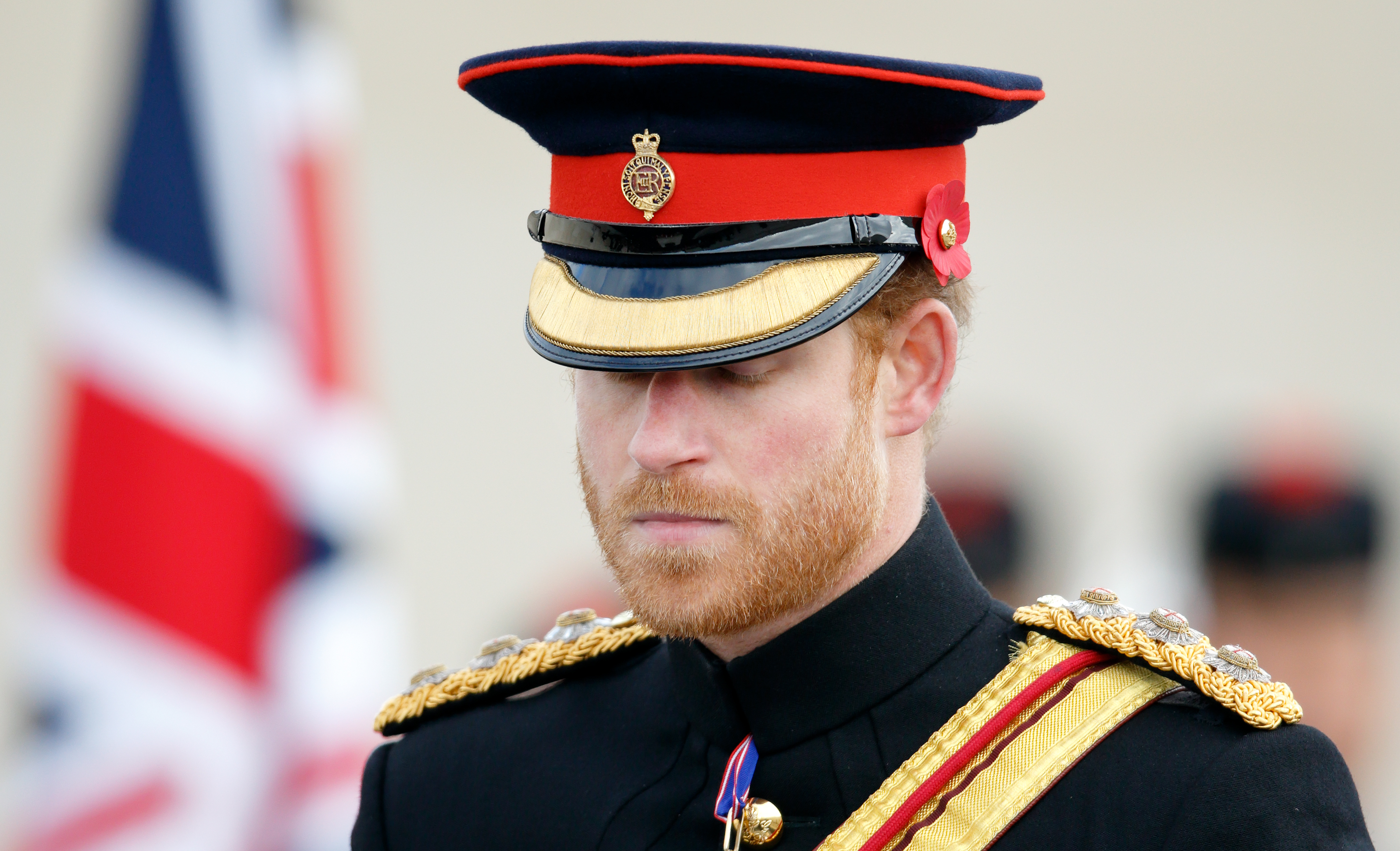 Prince Harry during the Armistice Day Service at the National Memorial Arboretum on November 11, 2016, in Alrewas, England | Source: Getty Images