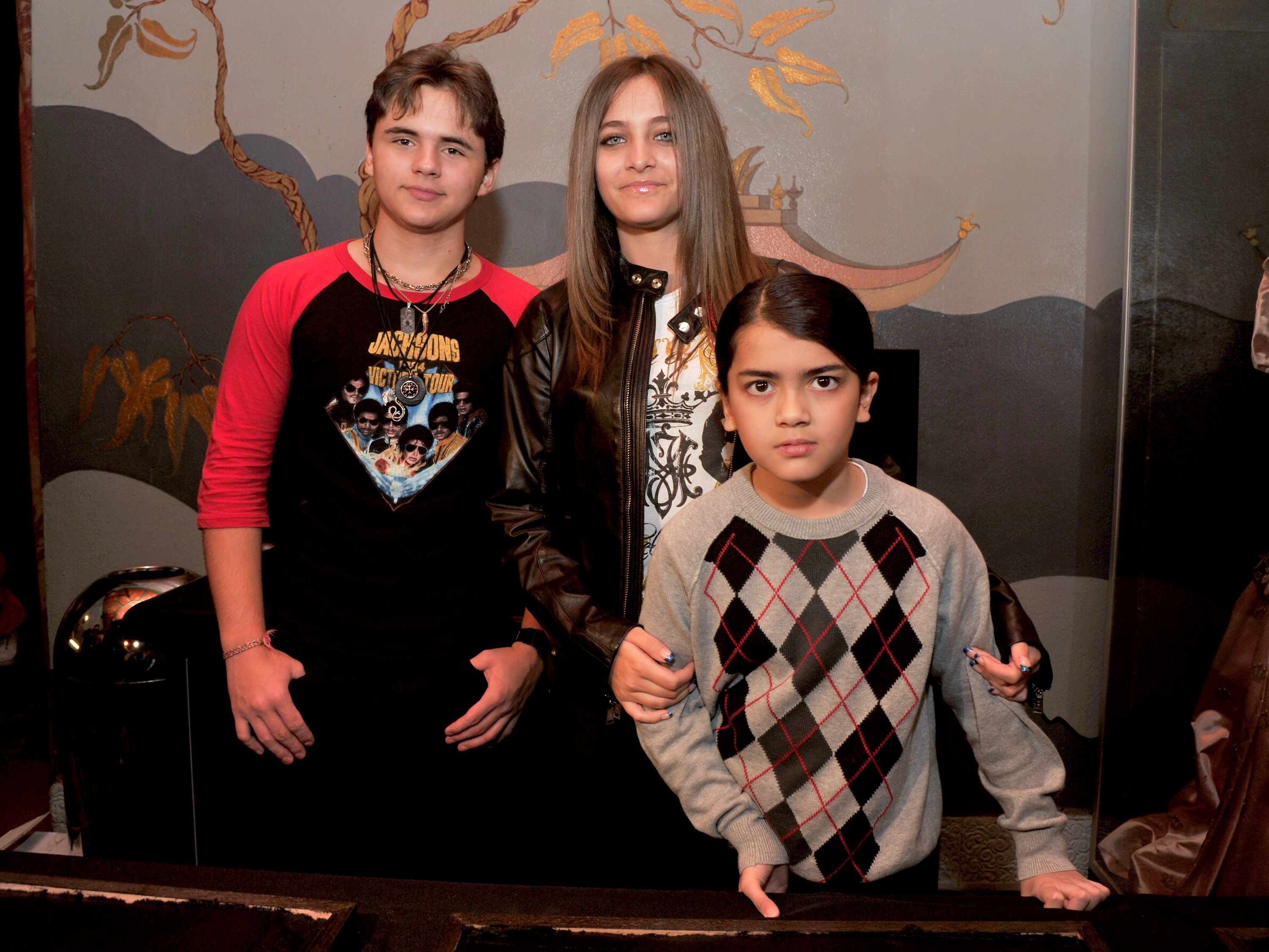 Prince, Paris and Blanket Jackson at the Immortalization of Michael Jackson at Grauman's Chinese Theatre Hand & Footprint ceremony in Los Angeles, California on January 26, 2012 | Source: Getty Images