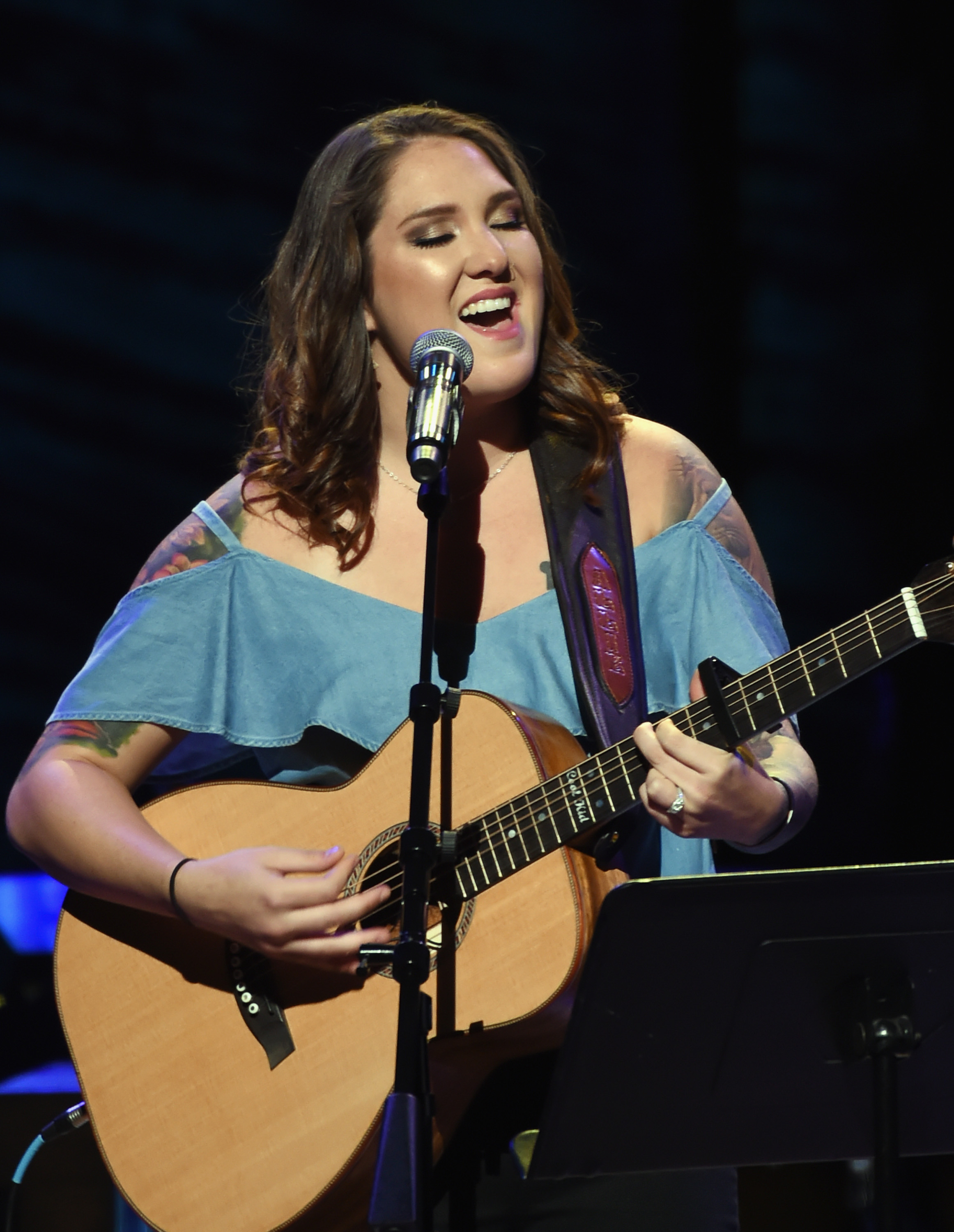 Allie Colleen Brooks after making her Grand Ole Opry debut during Dr. Ralph Stanley Forever: A Special Tribute Concert in Nashville, Tennessee on October 19, 2017. | Source: Getty Images
