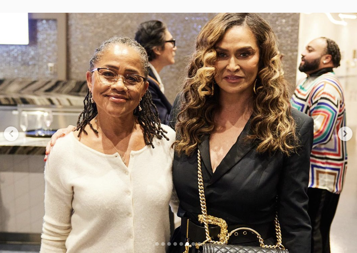 Doria Ragland and Tina Knowles at the Kinsey art event, dated April 2024 | Source: Instagram/TheKinseyCollection