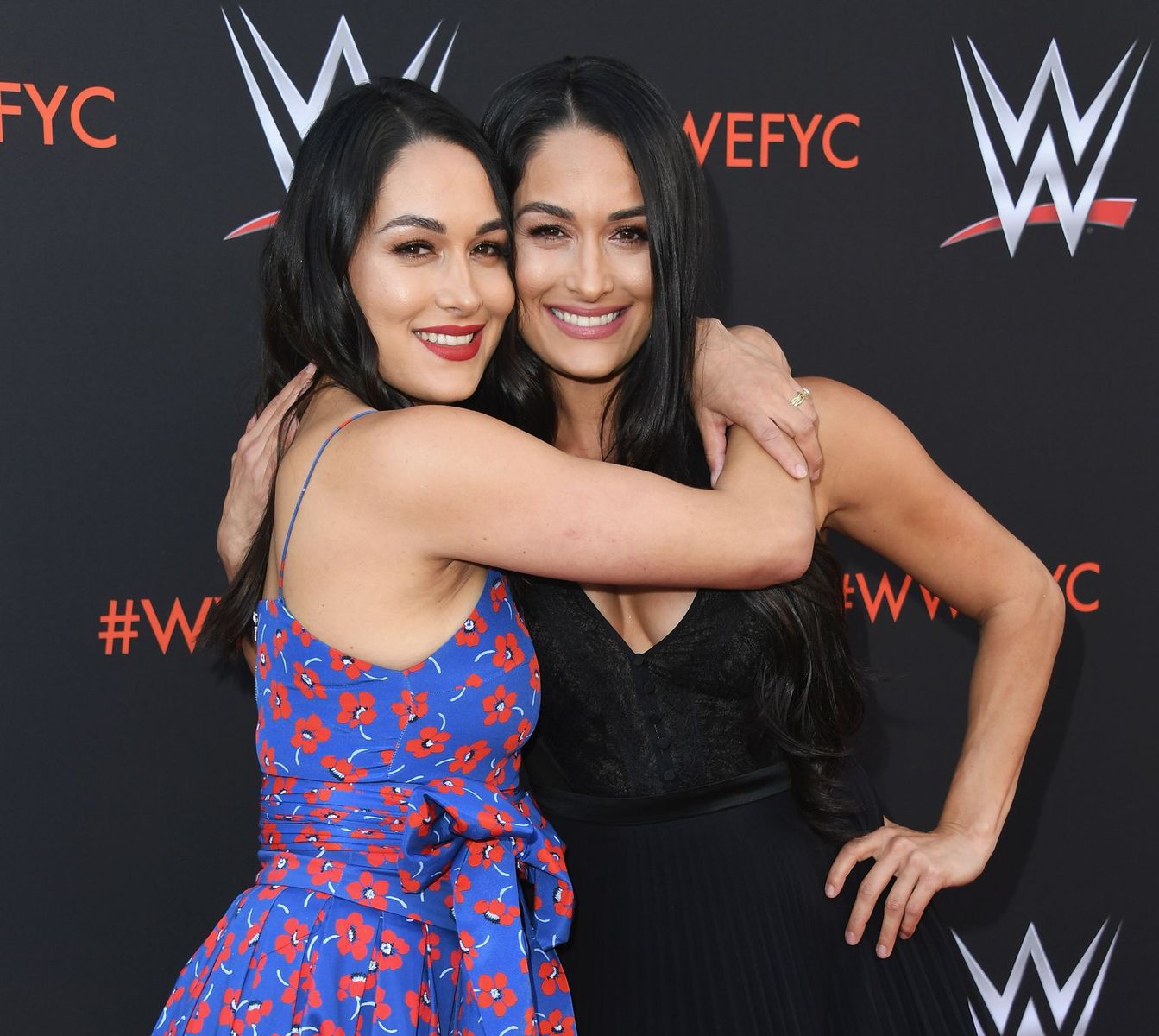 Brie and Nikki Bella at WWE's first-ever Emmy "For Your Consideration" event on June 6, 2018 | Photo: Getty Images