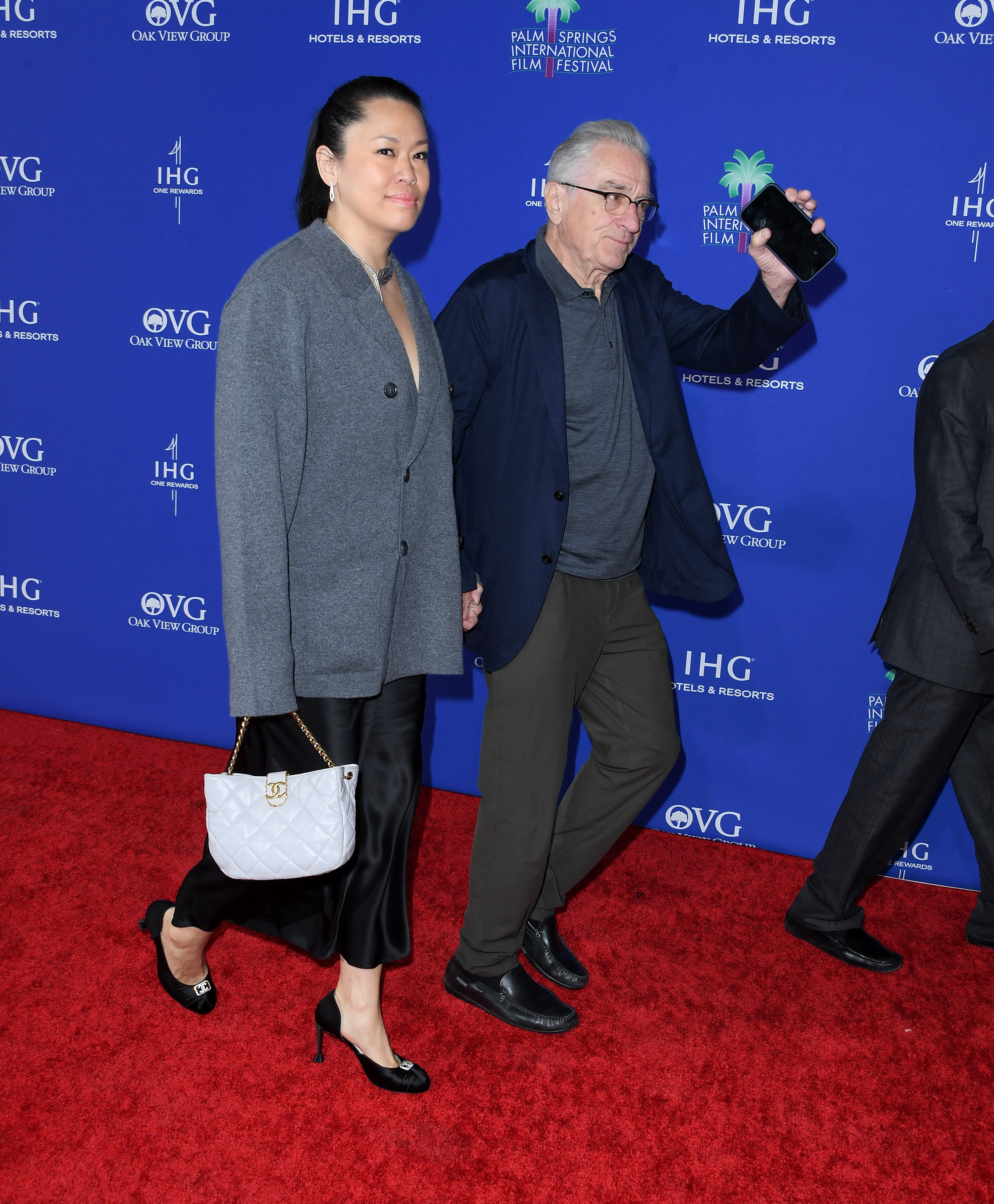 Tiffany Chen and Robert De Niro  at the 2024 Palm Springs International Film Festival Film Awards on January 04, 2024 in Palm Springs, California | Source: Getty Images